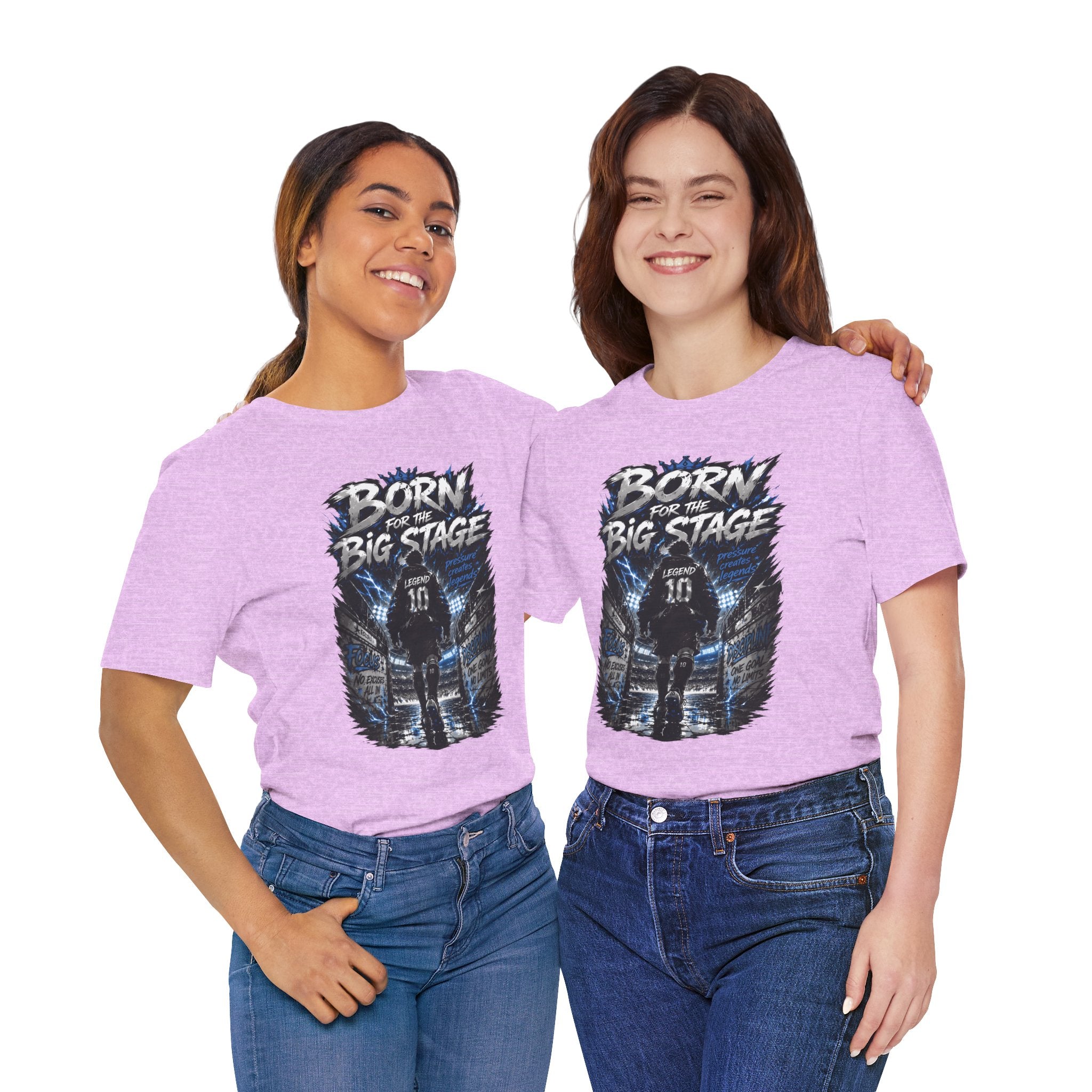 Soccer Player T‑Shirt — "Born for the Big Stage" Football Match Tee