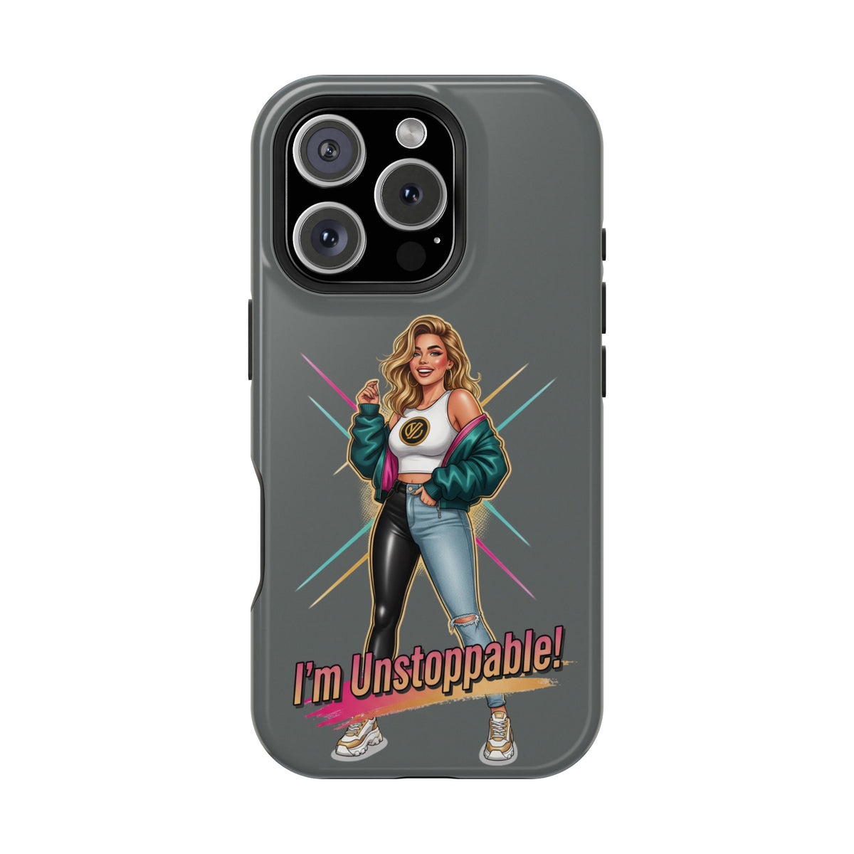 I'm Unstoppable Magnetic Protective Phone Case Gray