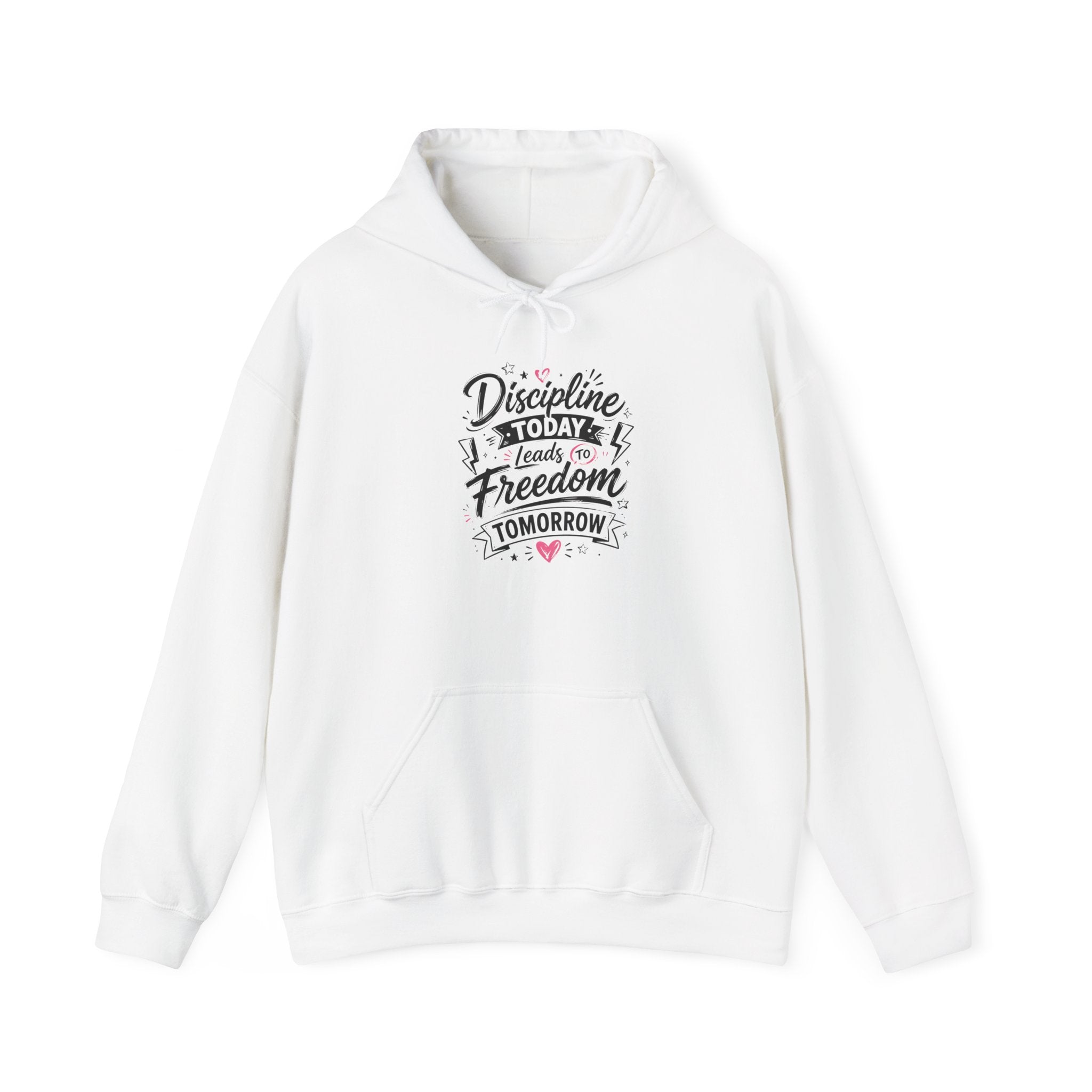 Hoodie — "Discipline Today Leads to Freedom Tomorrow" Motivational Pullover