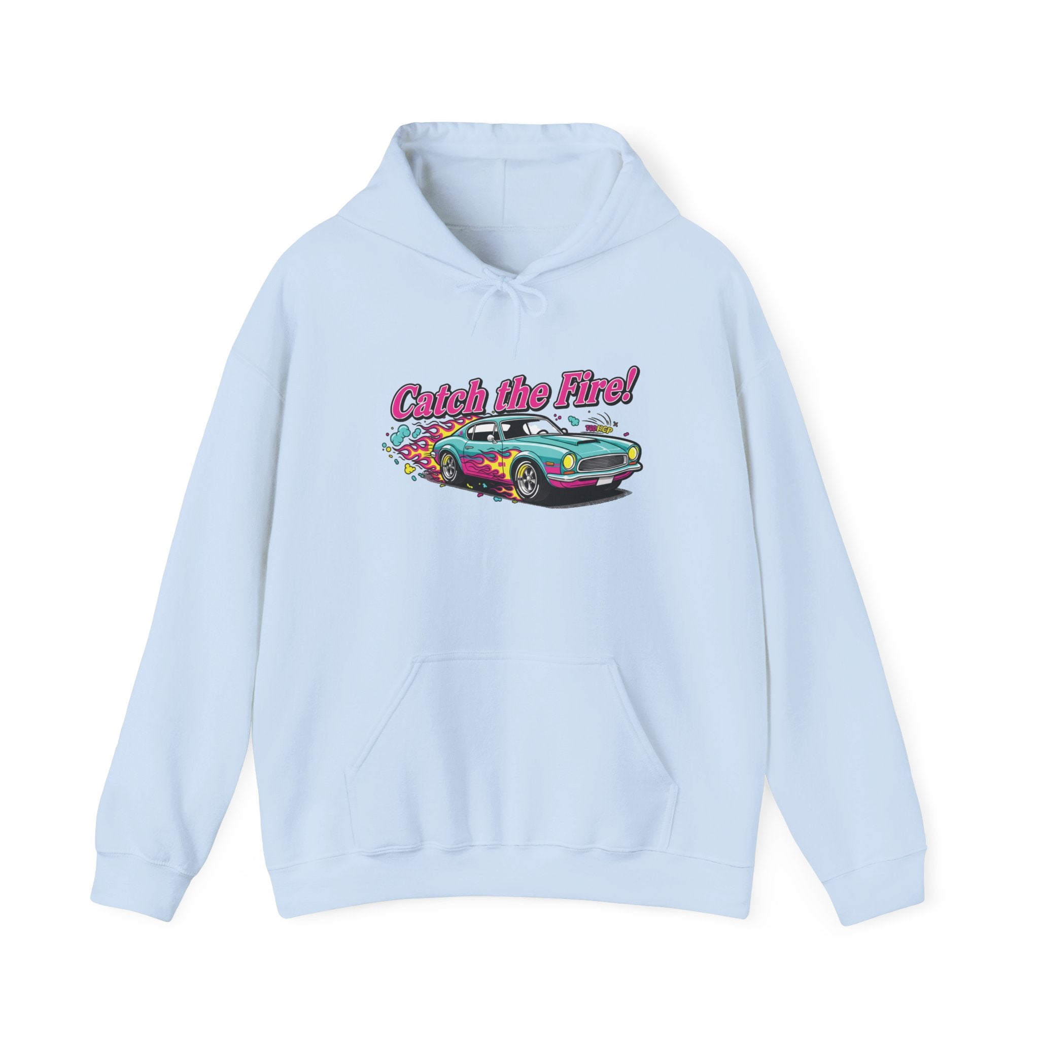 Retro Cartoon Dragster Hoodie, racing flame shirt, vintage car illustration