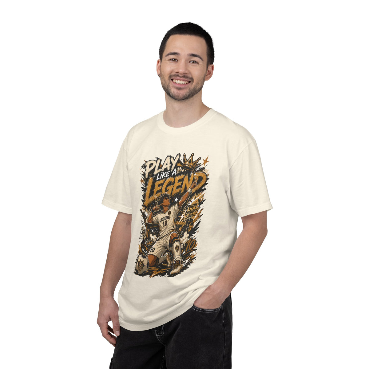 Play Like a Legend Soccer T Shirt Vintage Goal Celebration Graphic Tee