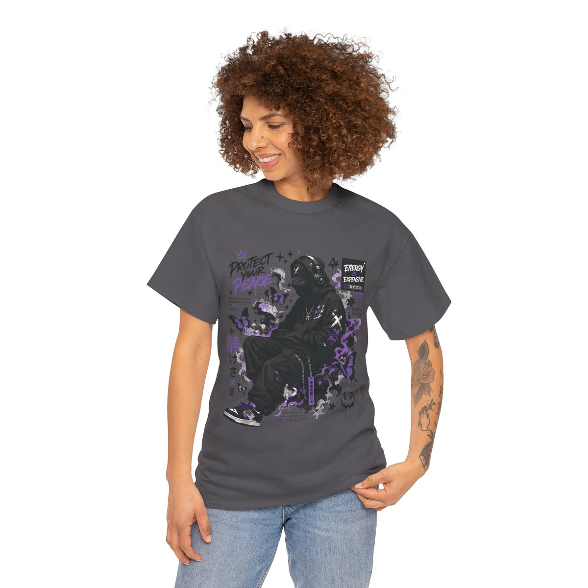 Peacekeeper Anime Graphic T Shirt Purple Streetwear Design
