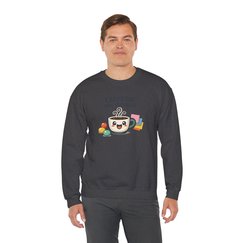Caffeine and Kindness Sweatshirt | office humor, coffee fuel