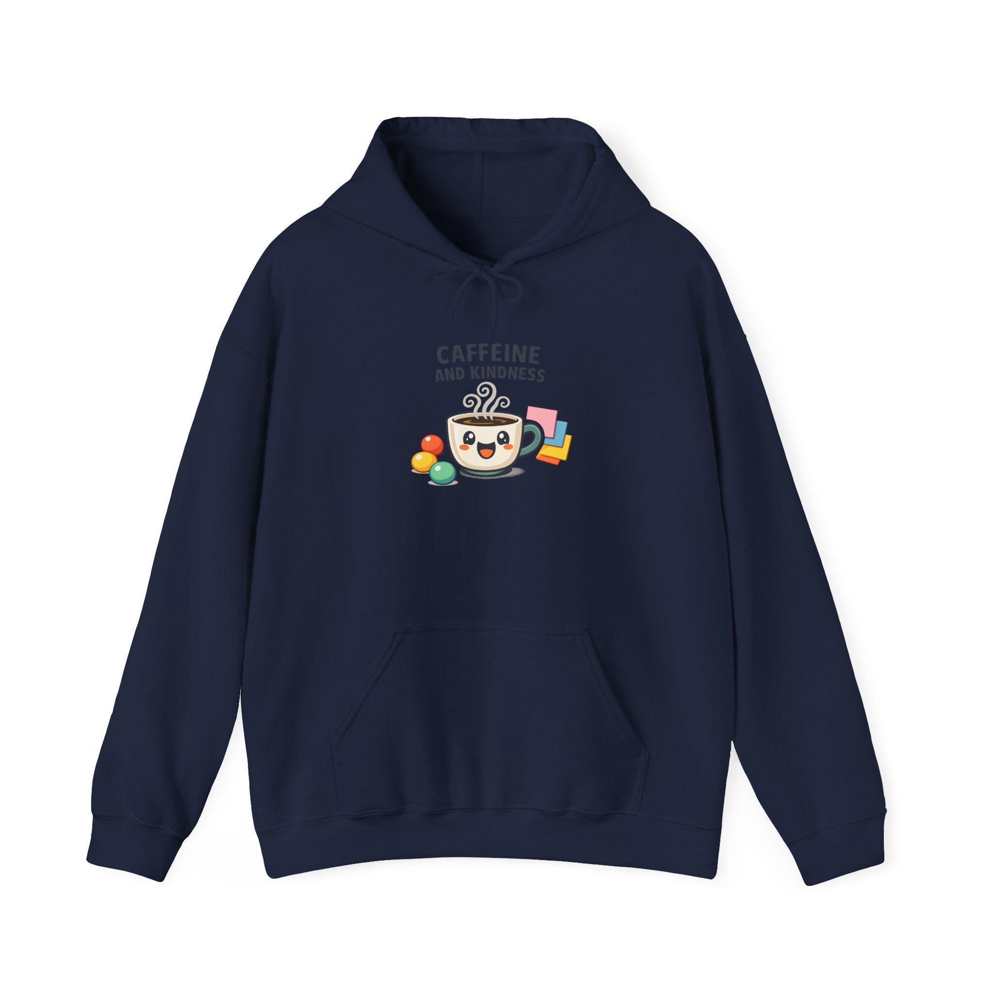 Caffeine and Kindness Hoodie - Cozy Coffee-Themed Sweatshirt