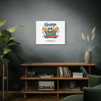 Happy Blob Cartoon Canvas | Bold Cartoon, Thick Outline, Kawaii Minimal