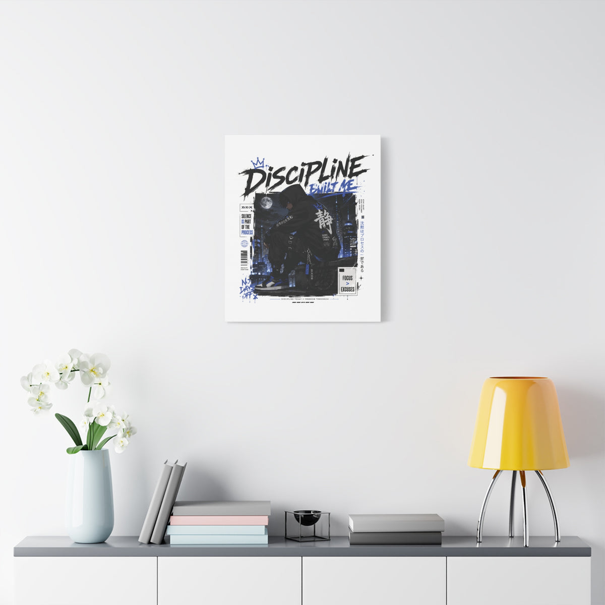 Discipline Built Me Street Art Canvas Wall Art