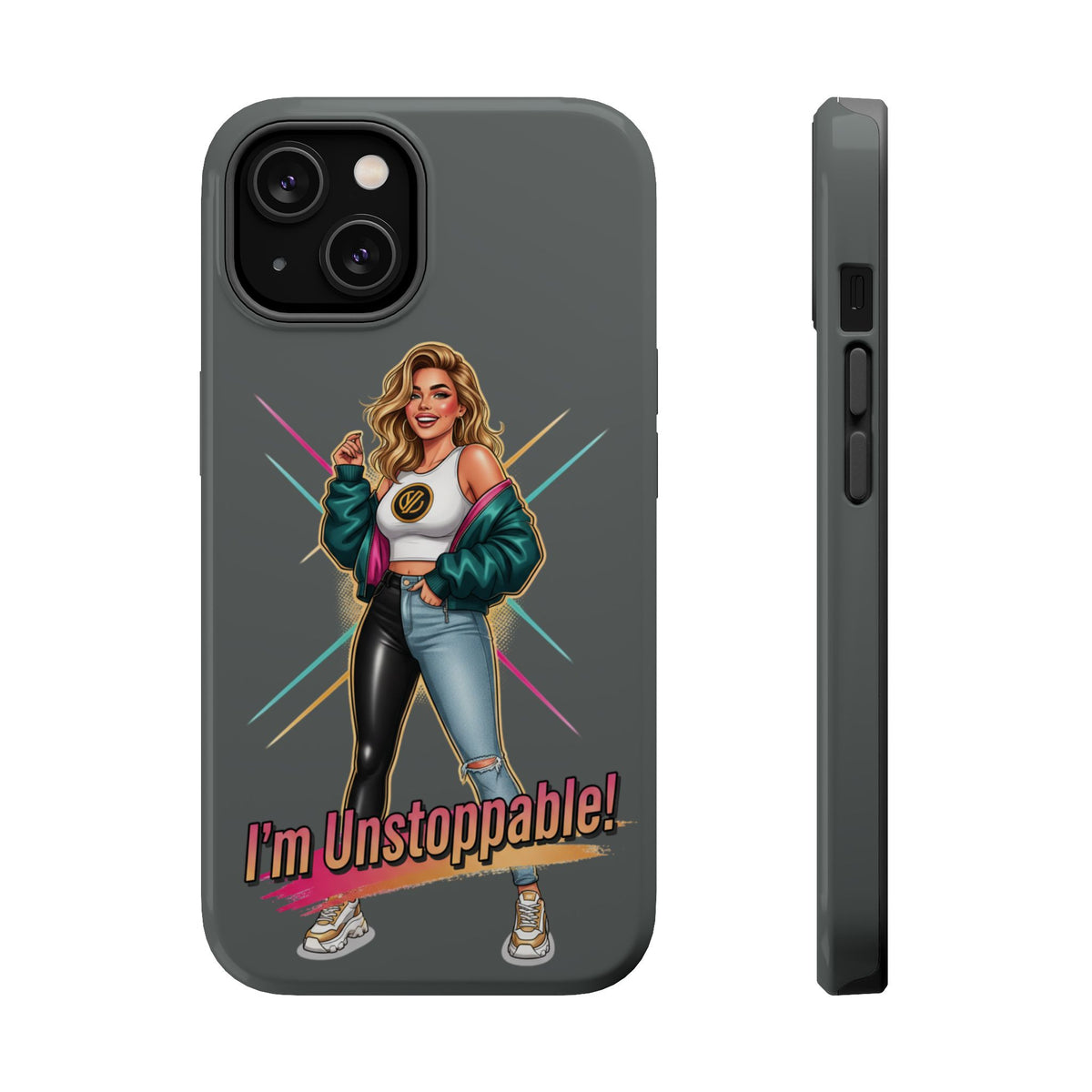 I'm Unstoppable Magnetic Protective Phone Case Gray