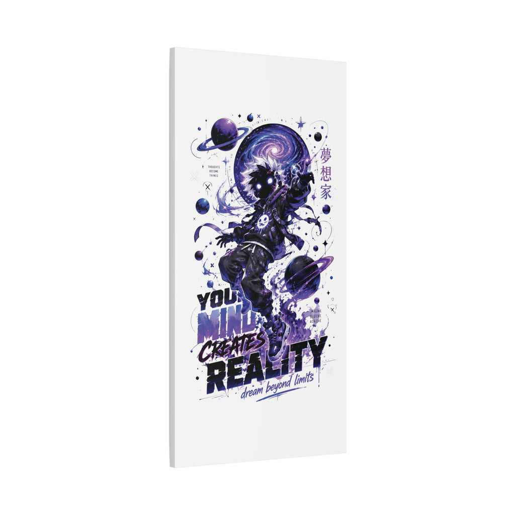 Space Astronaut Canvas Print — “You Mind Creates Reality” Inspirational Wall Art