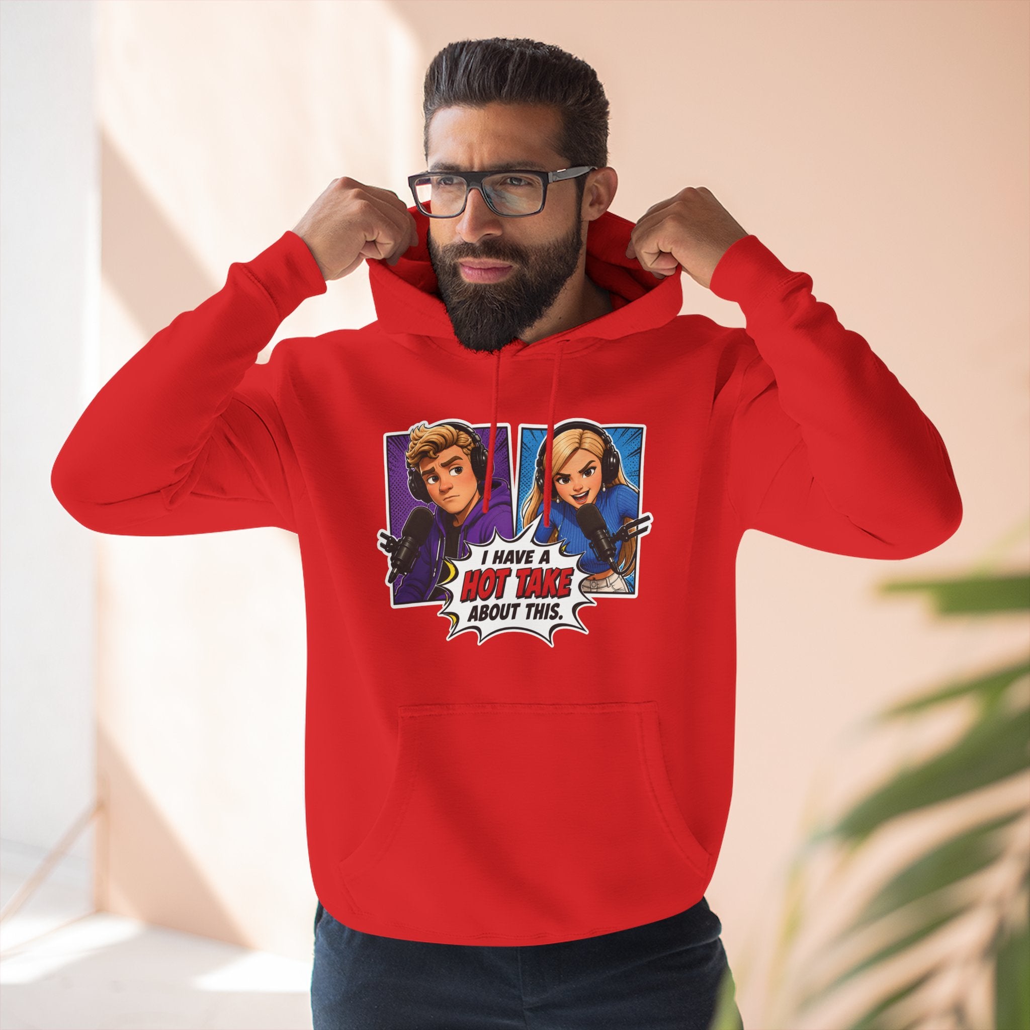 Comic Pop Art Hoodie — “I Have a Hot Take About This” Graphic Pullover