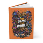Soccer Journal — "One Game One World" Hardcover Notebook (Custom Name & Number)