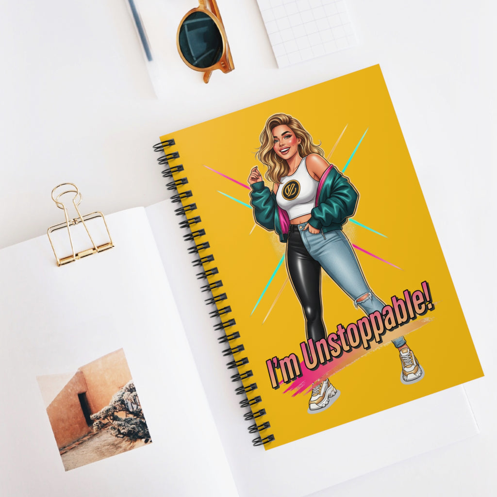 I'm Unstoppable! Spiral Notebook — Motivational Pink Journal for Women
