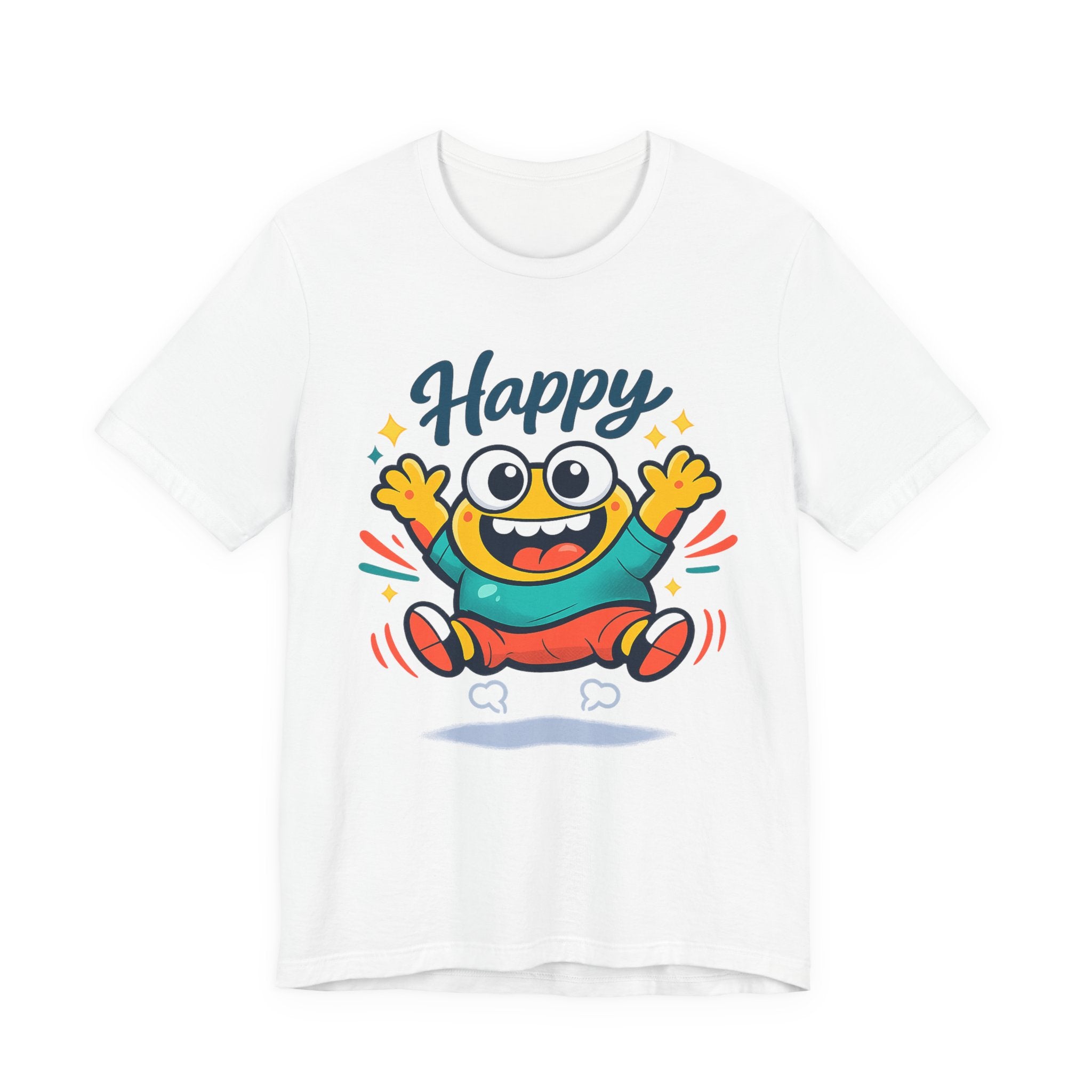 Happy Mood Blob Tee | kawaii minimal, thick outline emoji cartoon