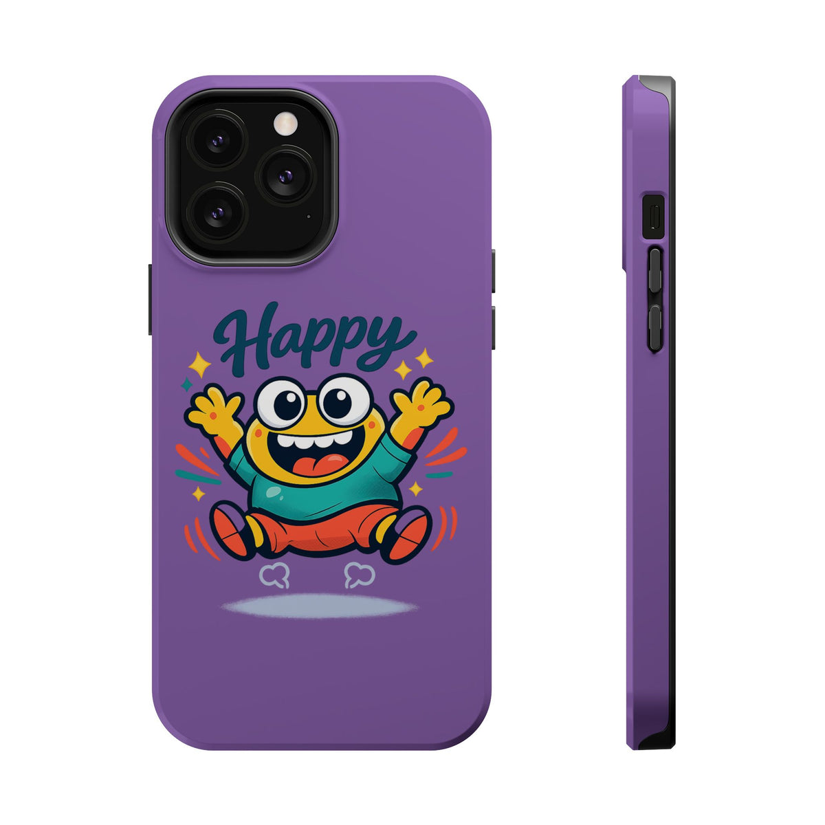 Happy Monster Magnetic Protective Phone Case Purple