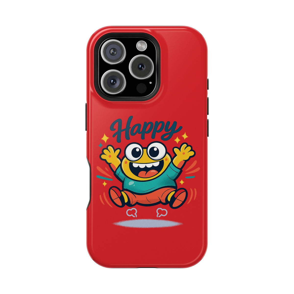 Happy Monster Magnetic Protective Phone Case Red