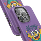 Happy Monster Magnetic Protective Phone Case Purple