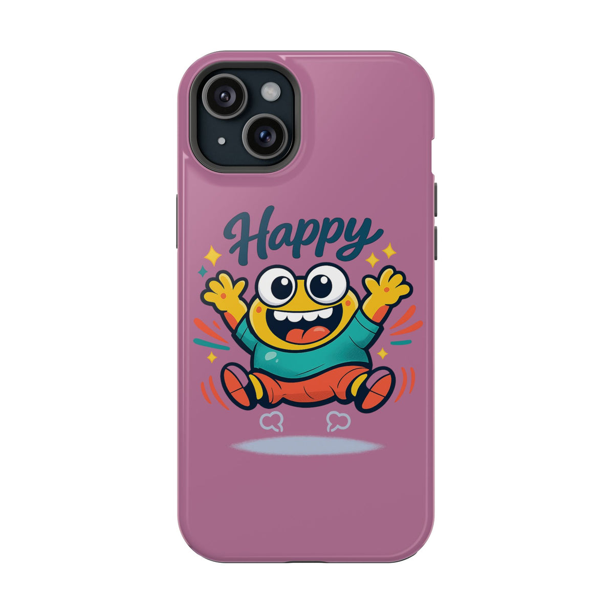 Happy Monster Magnetic Protective Phone Case Pink