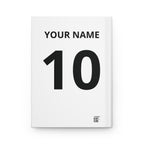 Journal — "Football Is a Language" Personalized Hardcover Notebook (Custom Name & Number)