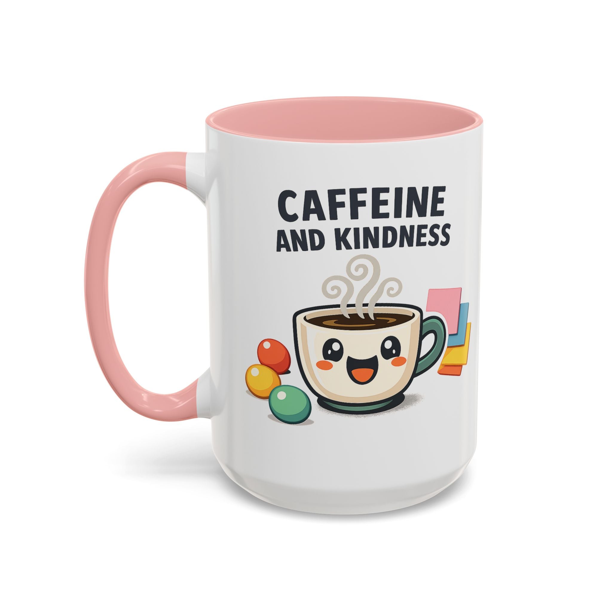Caffeine and Kindness Coffee Mug – Ceramic Accent Mug (11oz / 15oz)