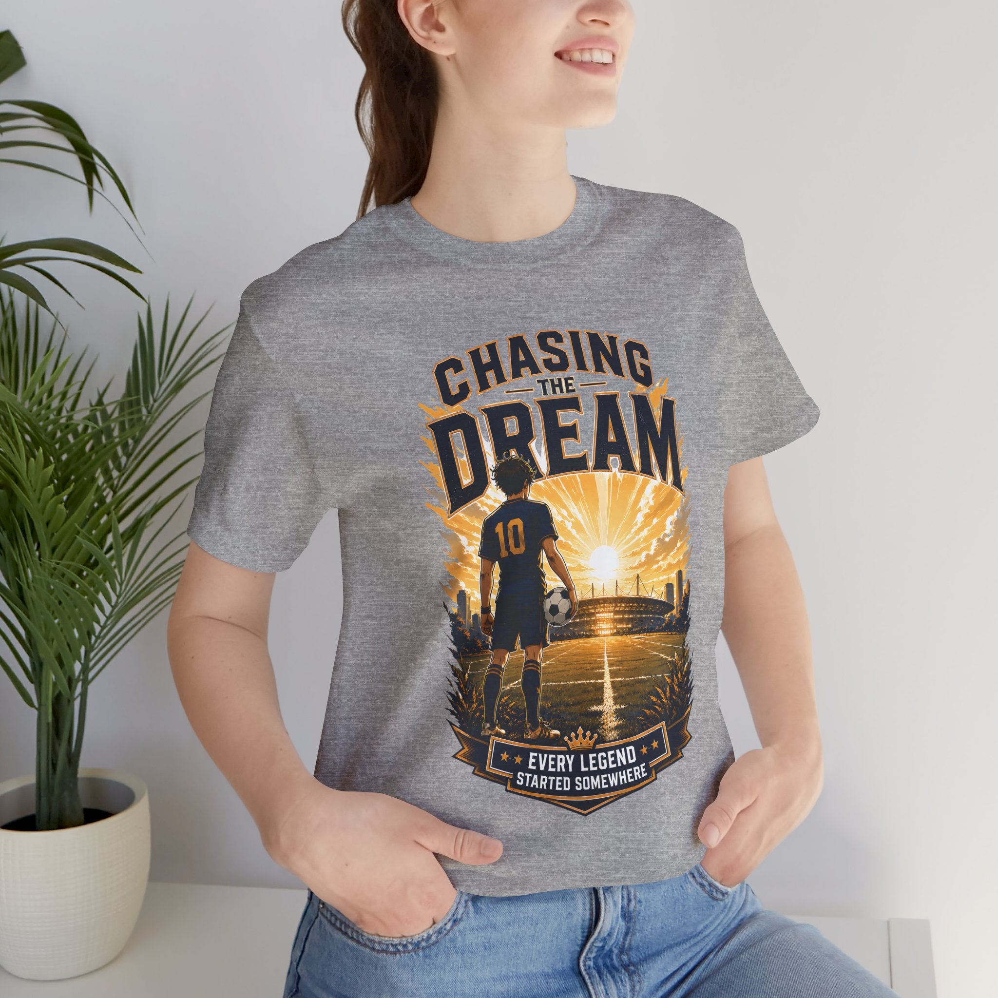 Soccer Tee — "Chasing the Dream" Inspirational Soccer Shirt