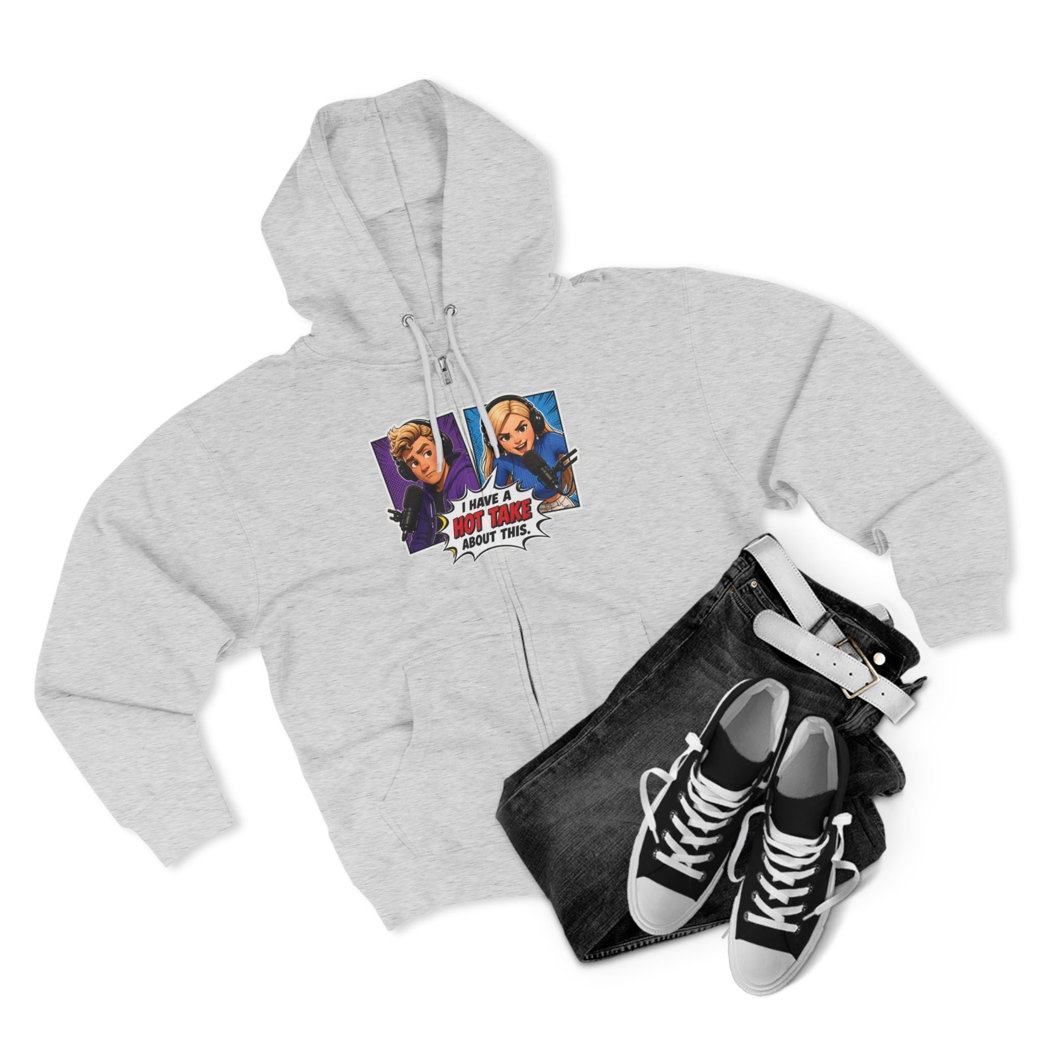 Pop Art "I Have a Hot Take About This" Zip Hoodie