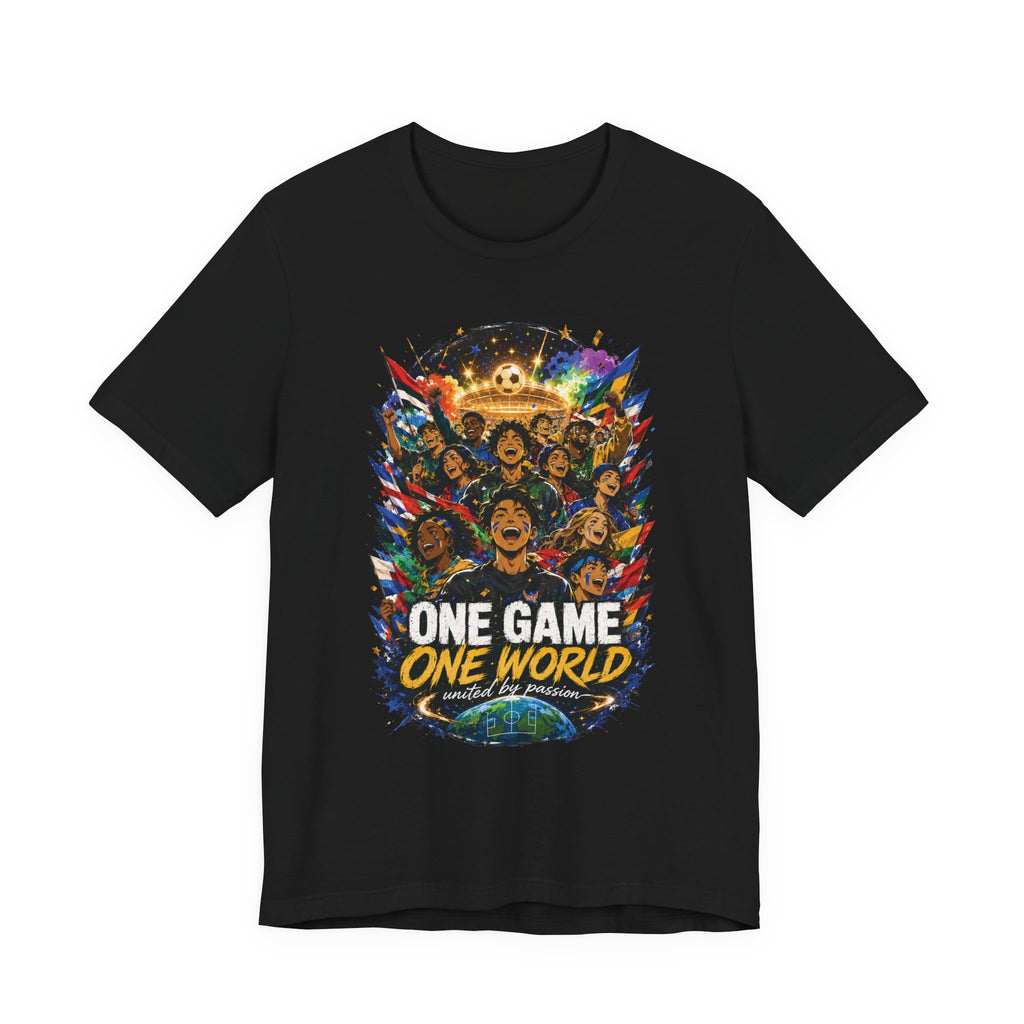 Soccer Graphic Tee - "One Game One World" Graphic T-Shirt