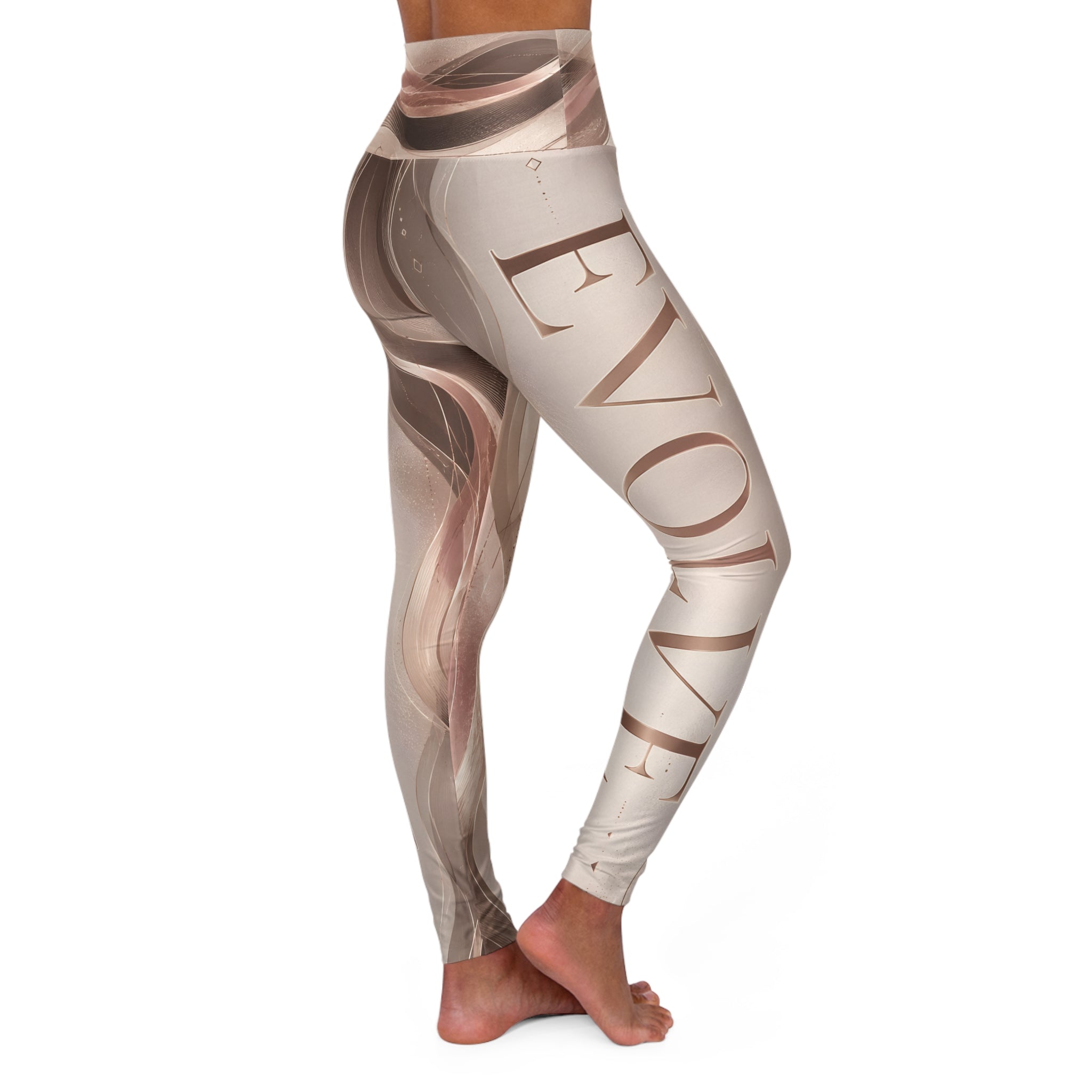 Evolve Neutral Marble High Waisted Yoga Leggings
