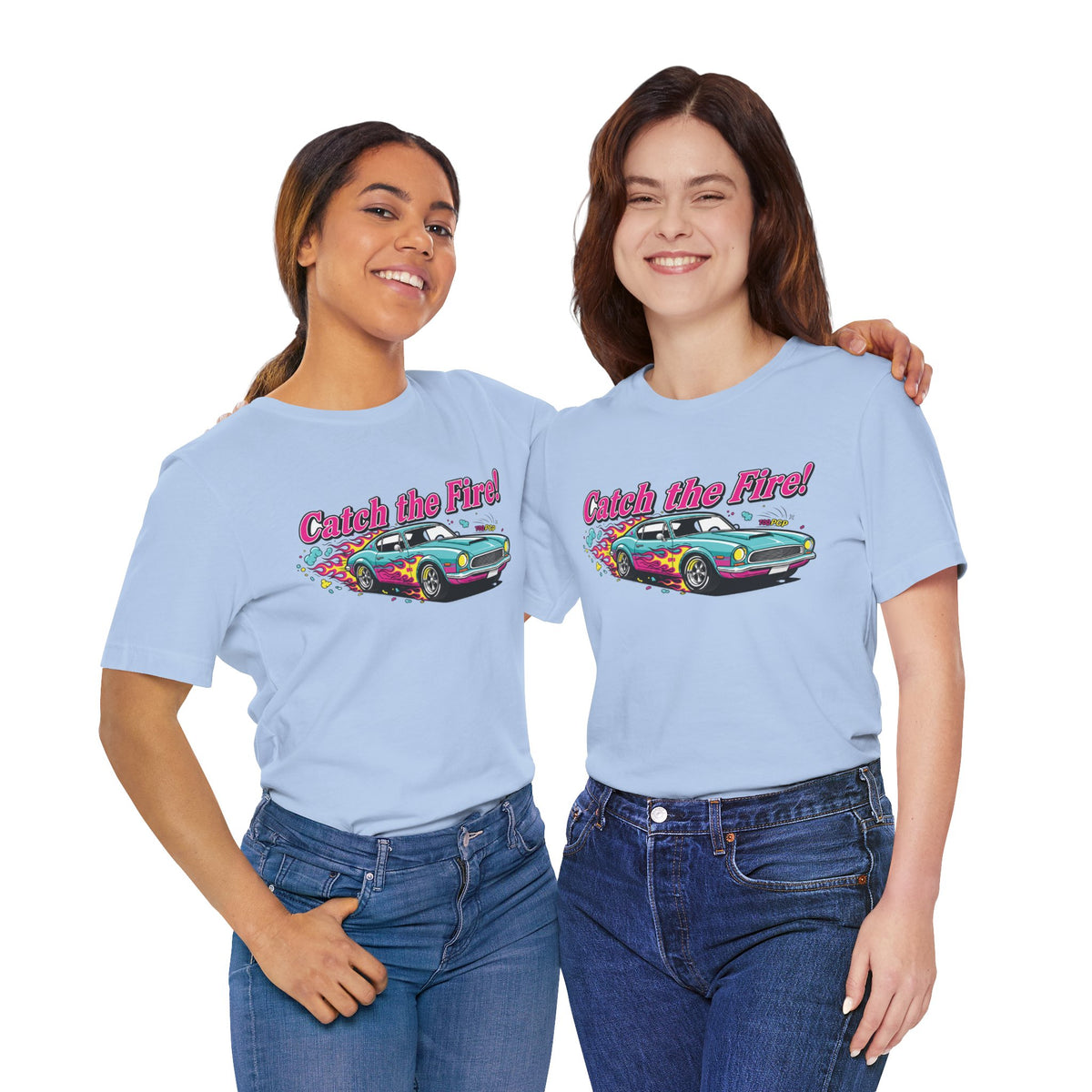 Catch the Fire Vintage Muscle Car Graphic T Shirt