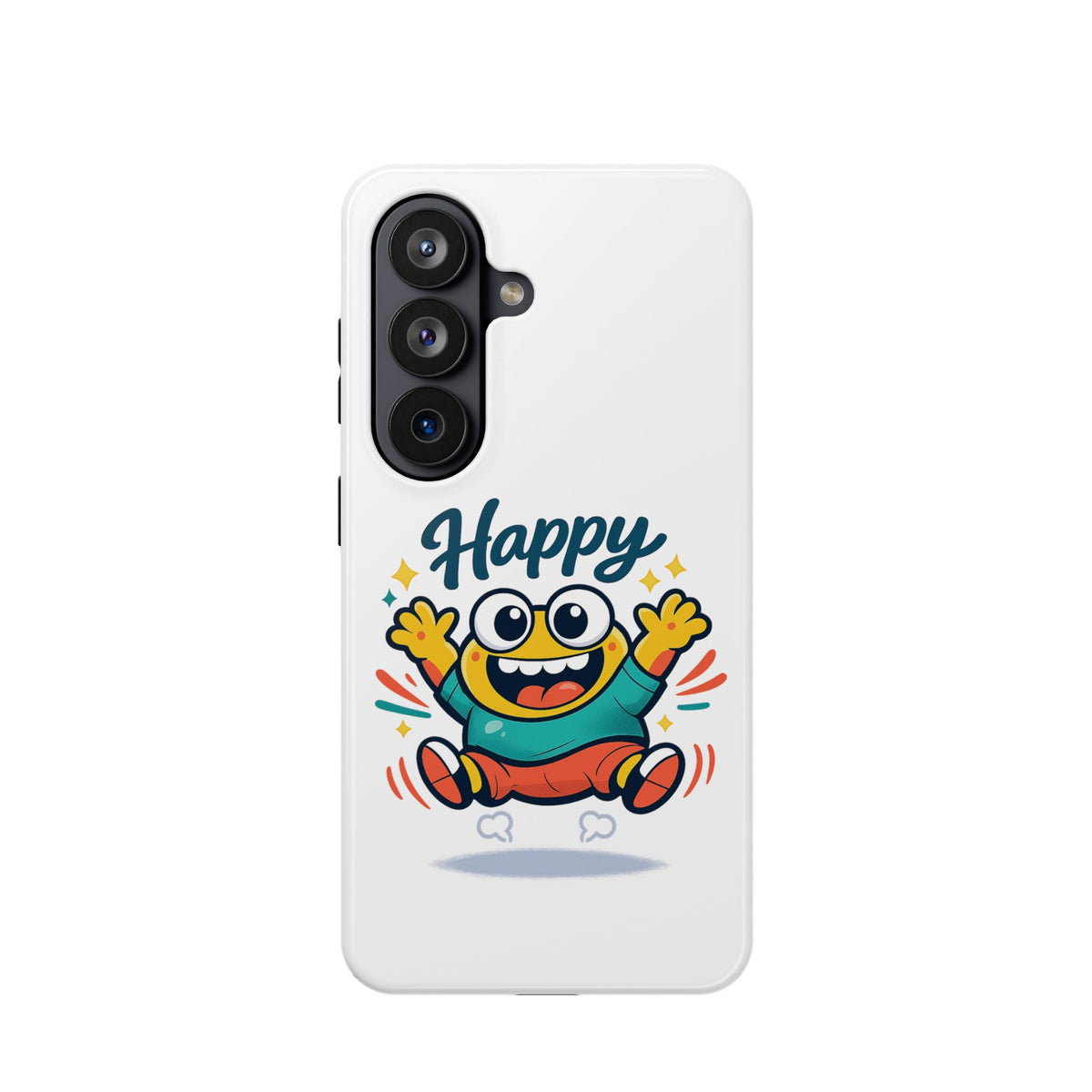 Happy Monster Magnetic Protective Phone Case White