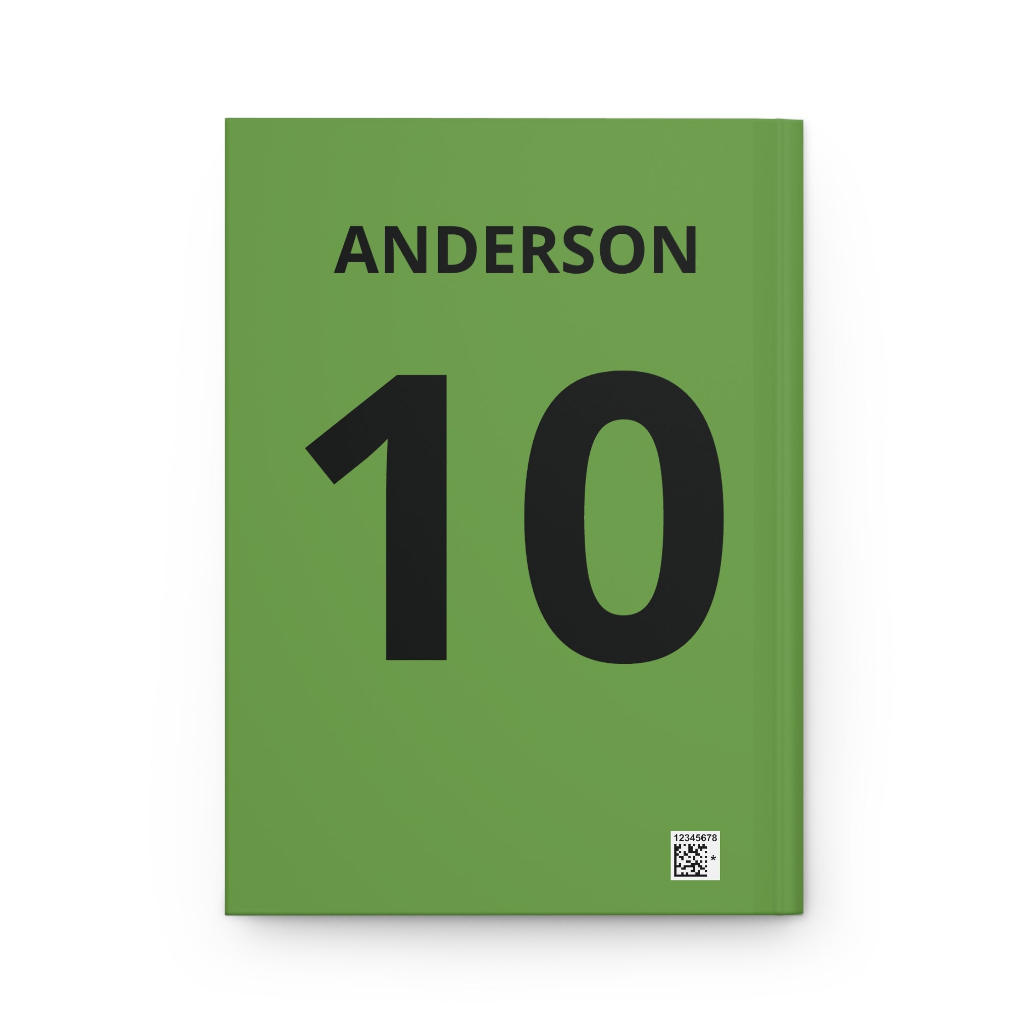 Hardcover Journal — 'One Game One World' Soccer Team Illustration (Personalized Back Number)
