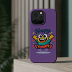 Happy Monster Magnetic Protective Phone Case Purple