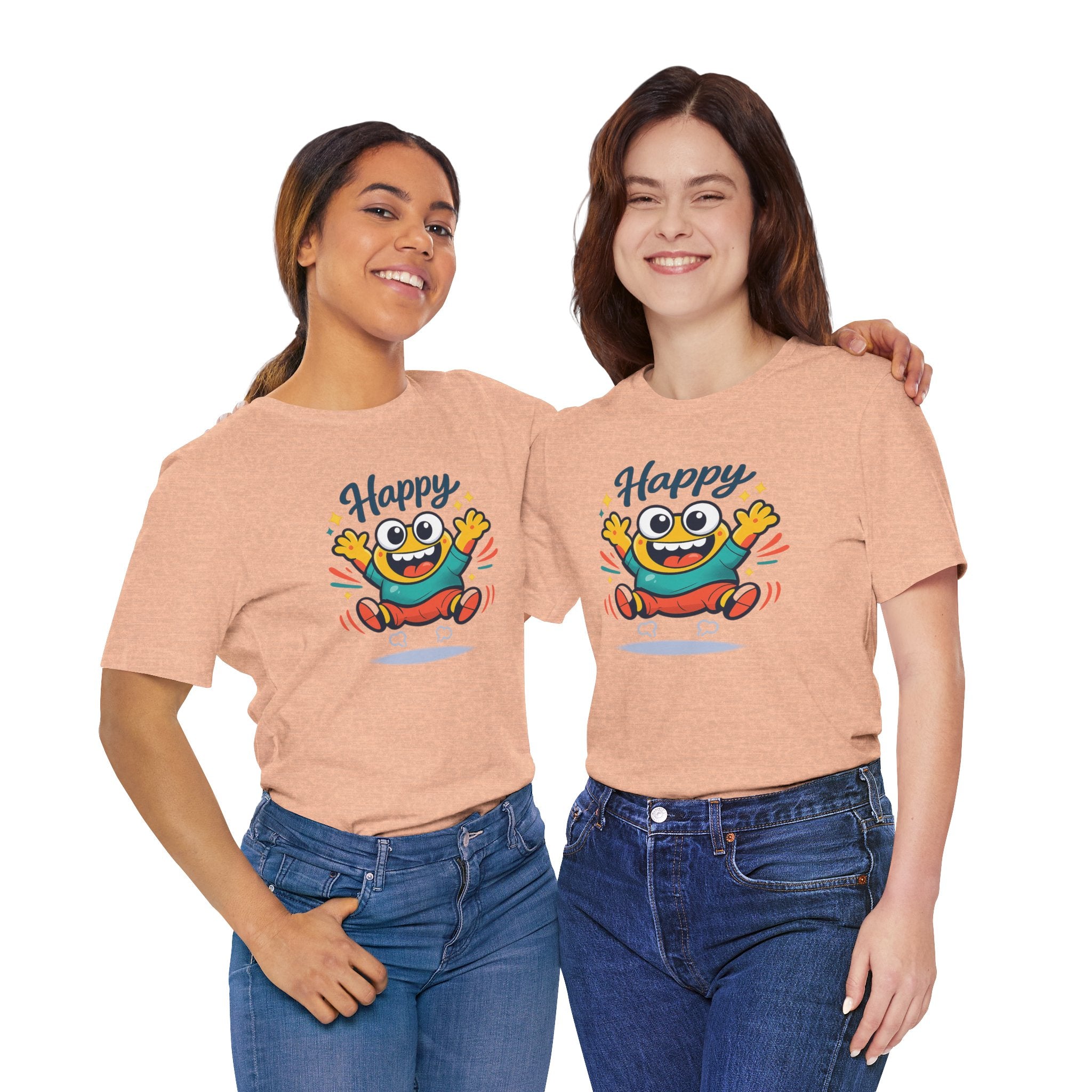 Happy Mood Blob Tee | kawaii minimal, thick outline emoji cartoon
