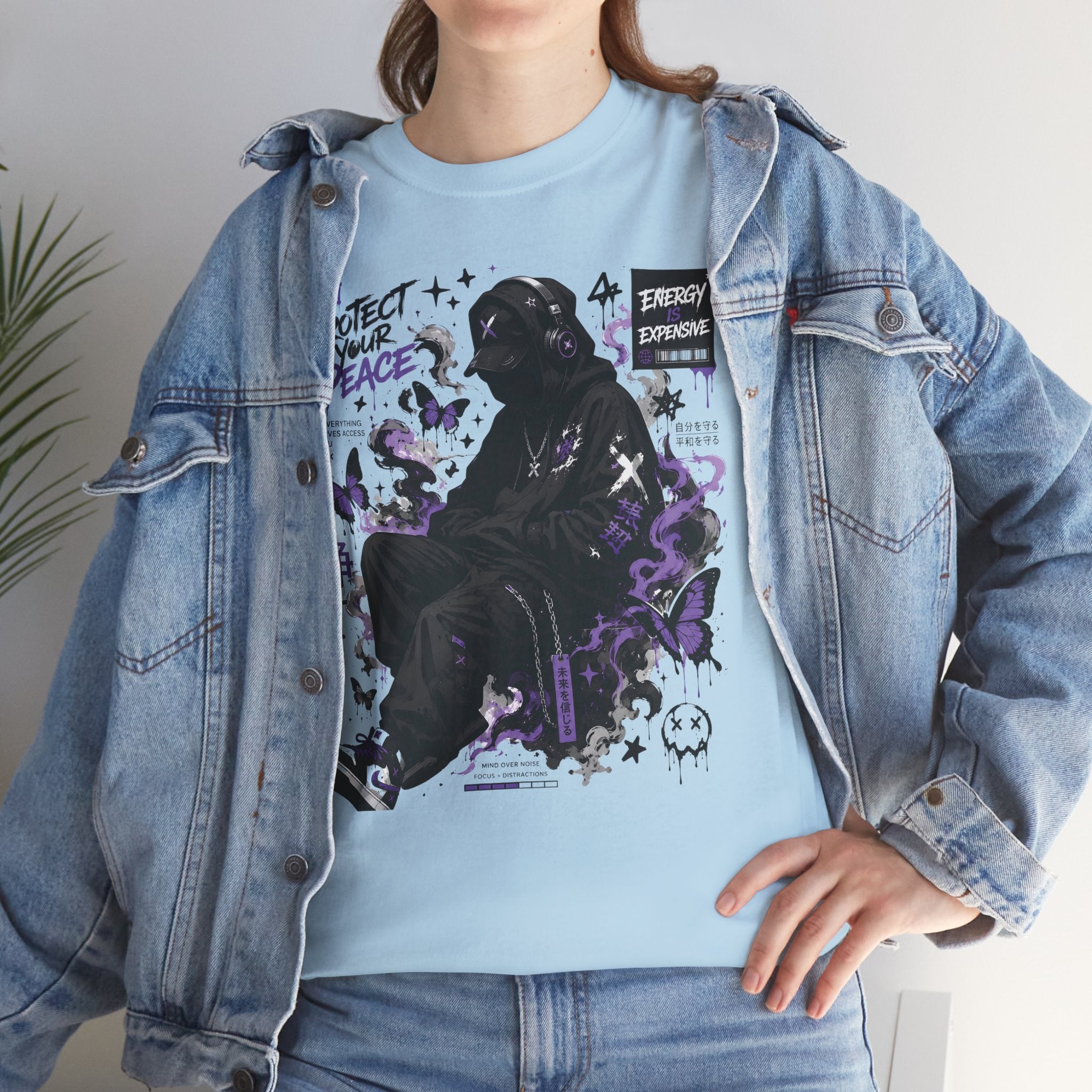 Peacekeeper Anime Graphic Tee — Purple Aesthetic Streetwear