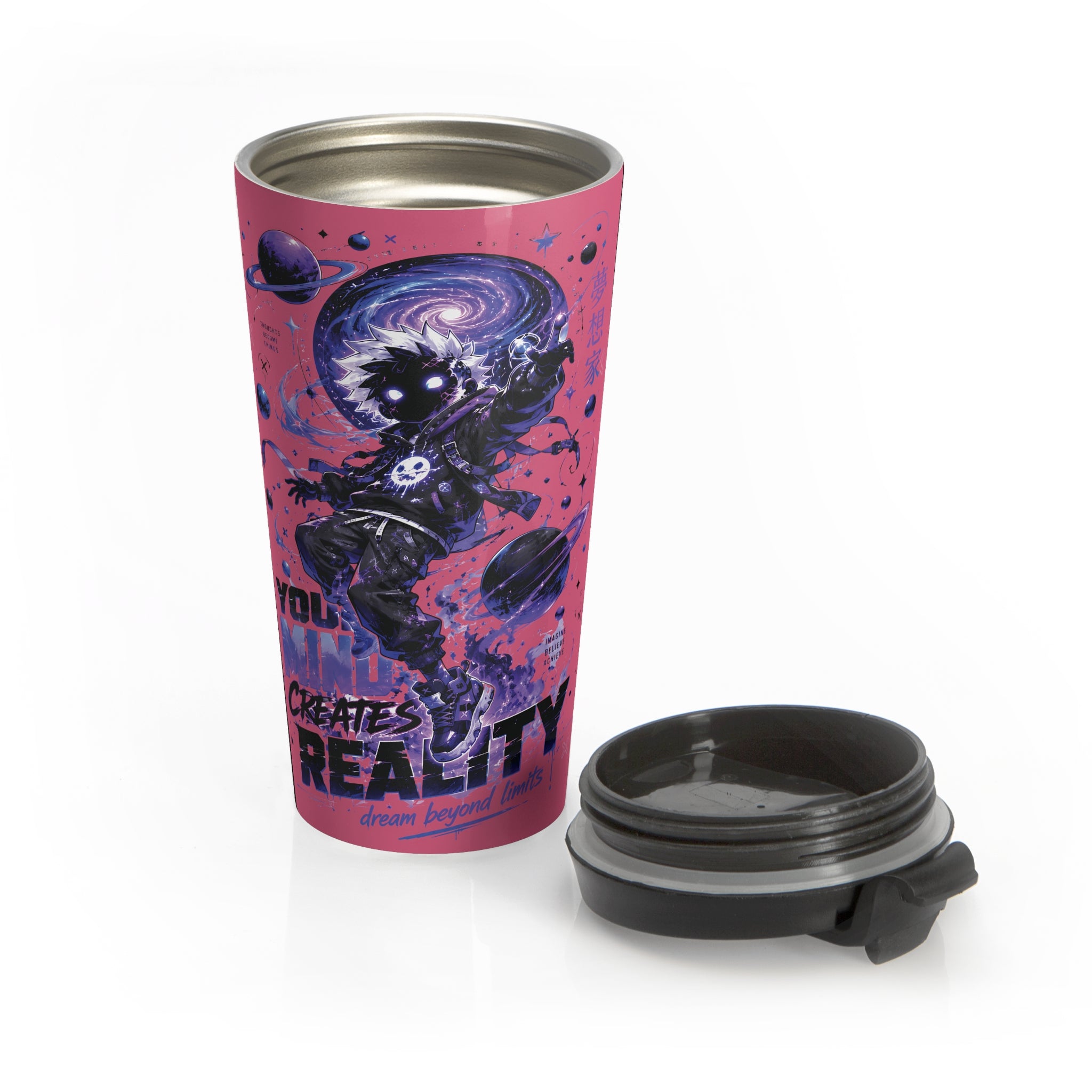 Your Mind Creates Reality Cosmic 15oz Travel Mug Blush