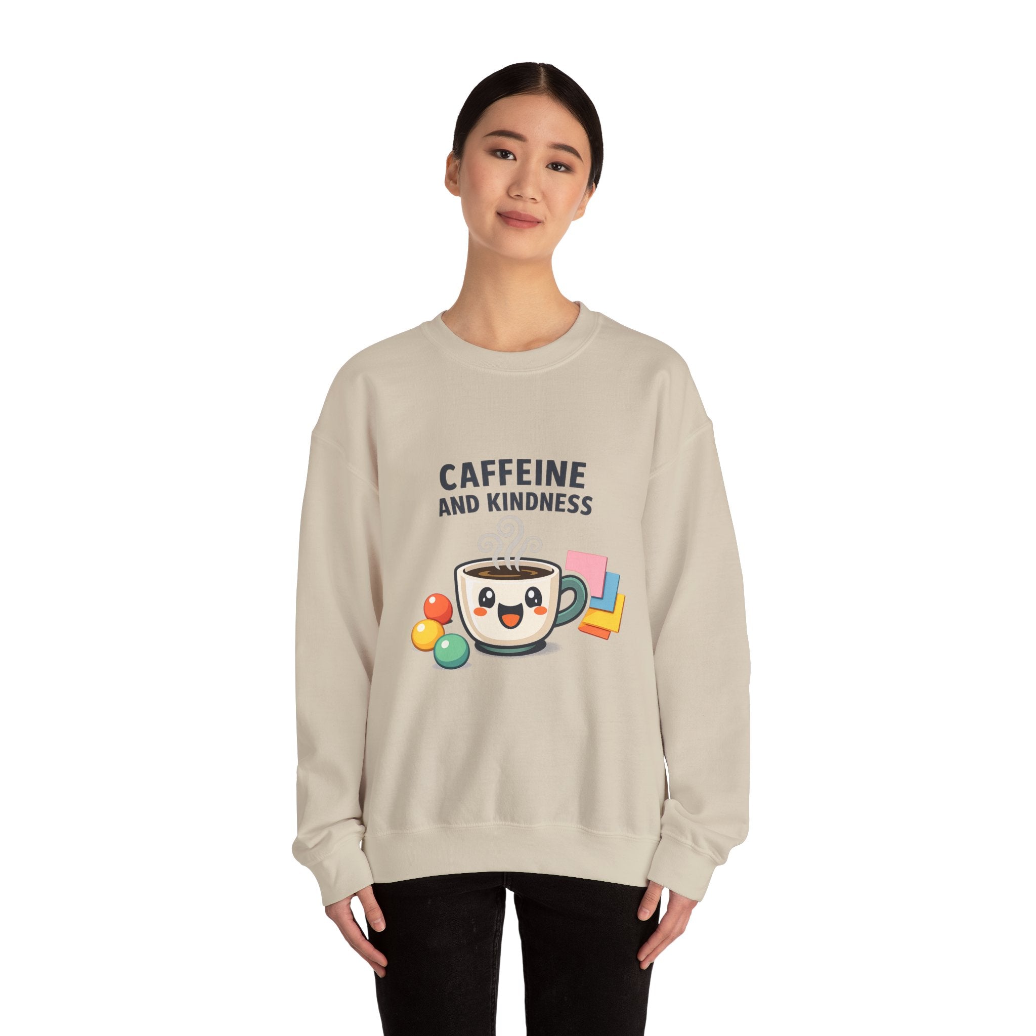 Caffeine and Kindness Sweatshirt | office humor, coffee fuel