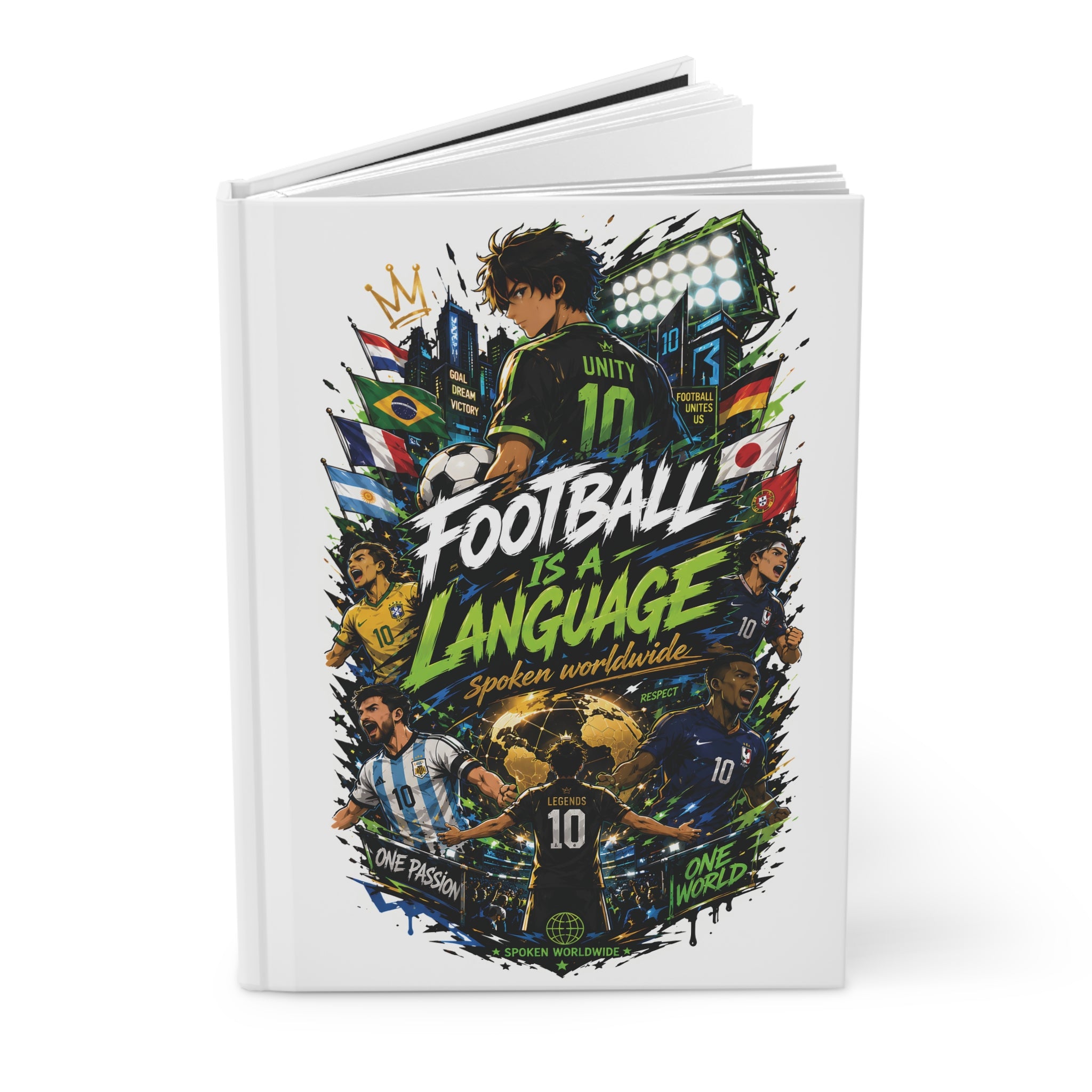 Football Is a Language Hardcover Journal — Soccer Fan Notebook