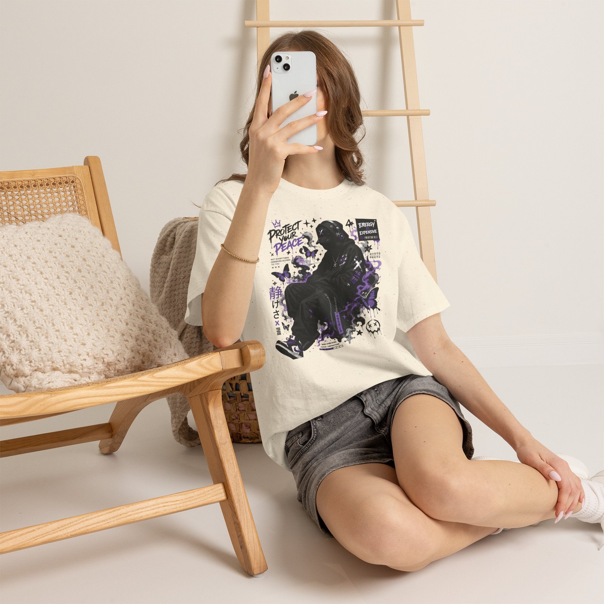 Peacekeeper Anime Graphic Tee — Purple Aesthetic Streetwear