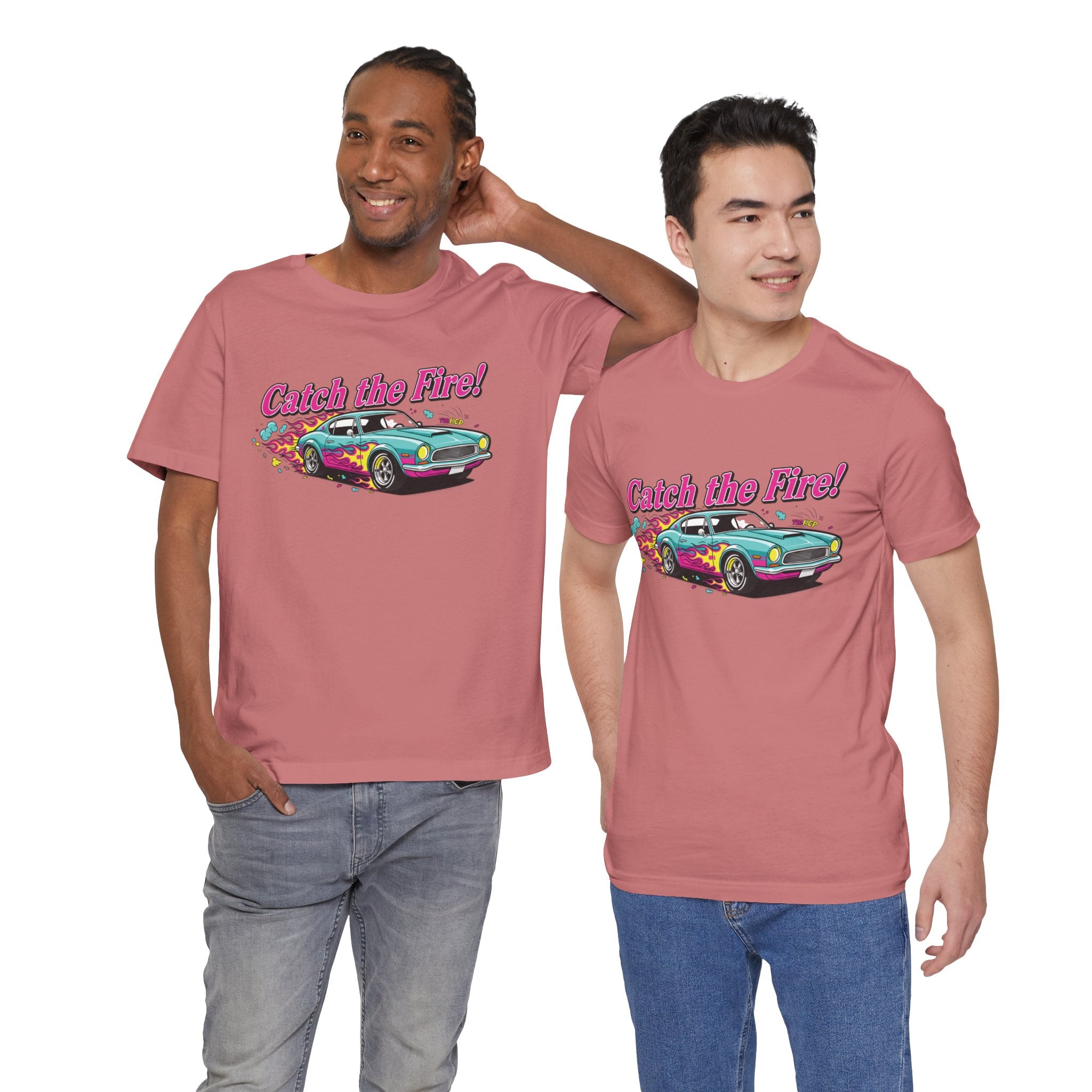 Catch the Fire Vintage Muscle Car Graphic T Shirt