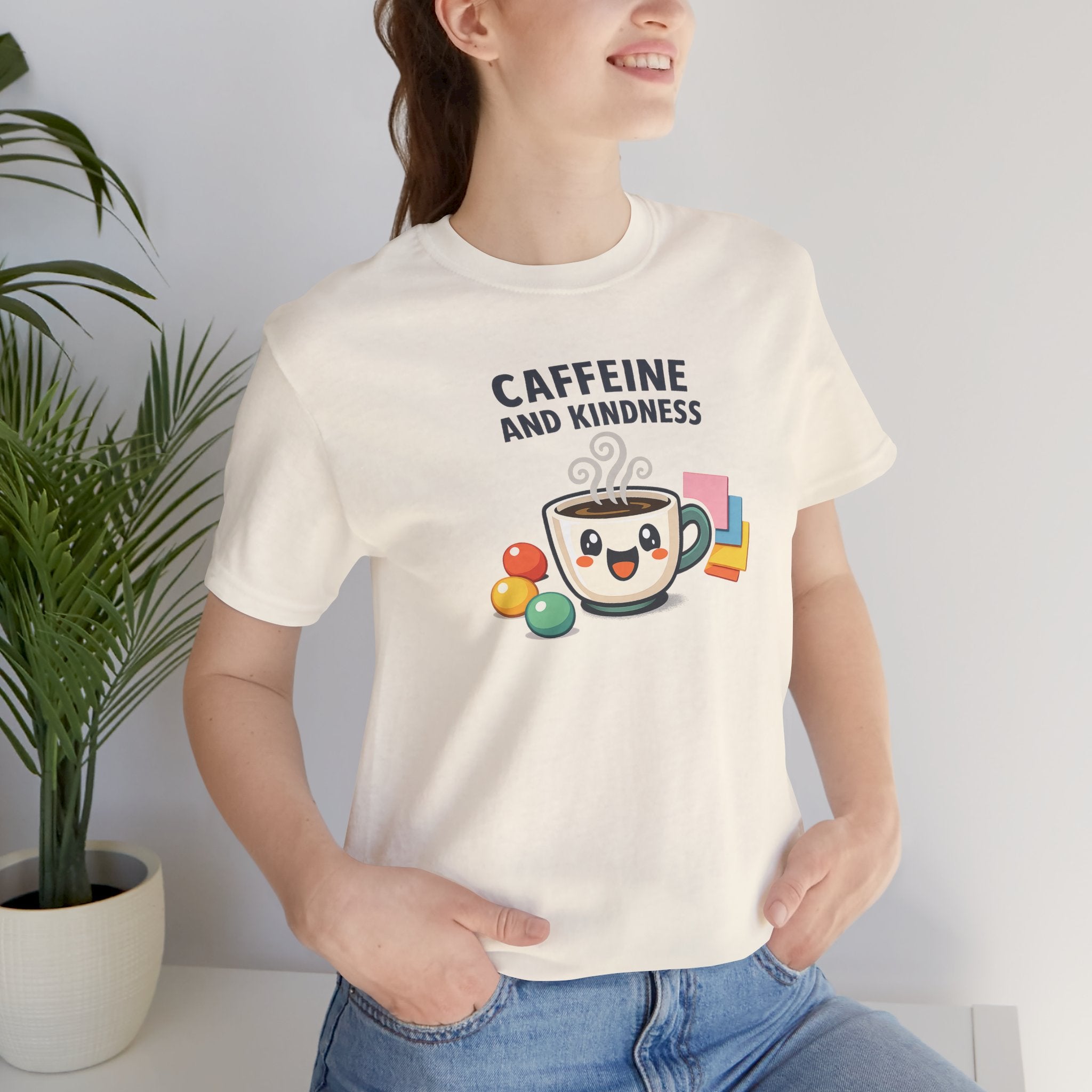 Caffeine and Kindness Tee | office humor, coffee fuel