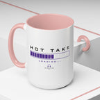 Accent Coffee Mug — "Hot Take Loading" Progress Bar Coffee Mug
