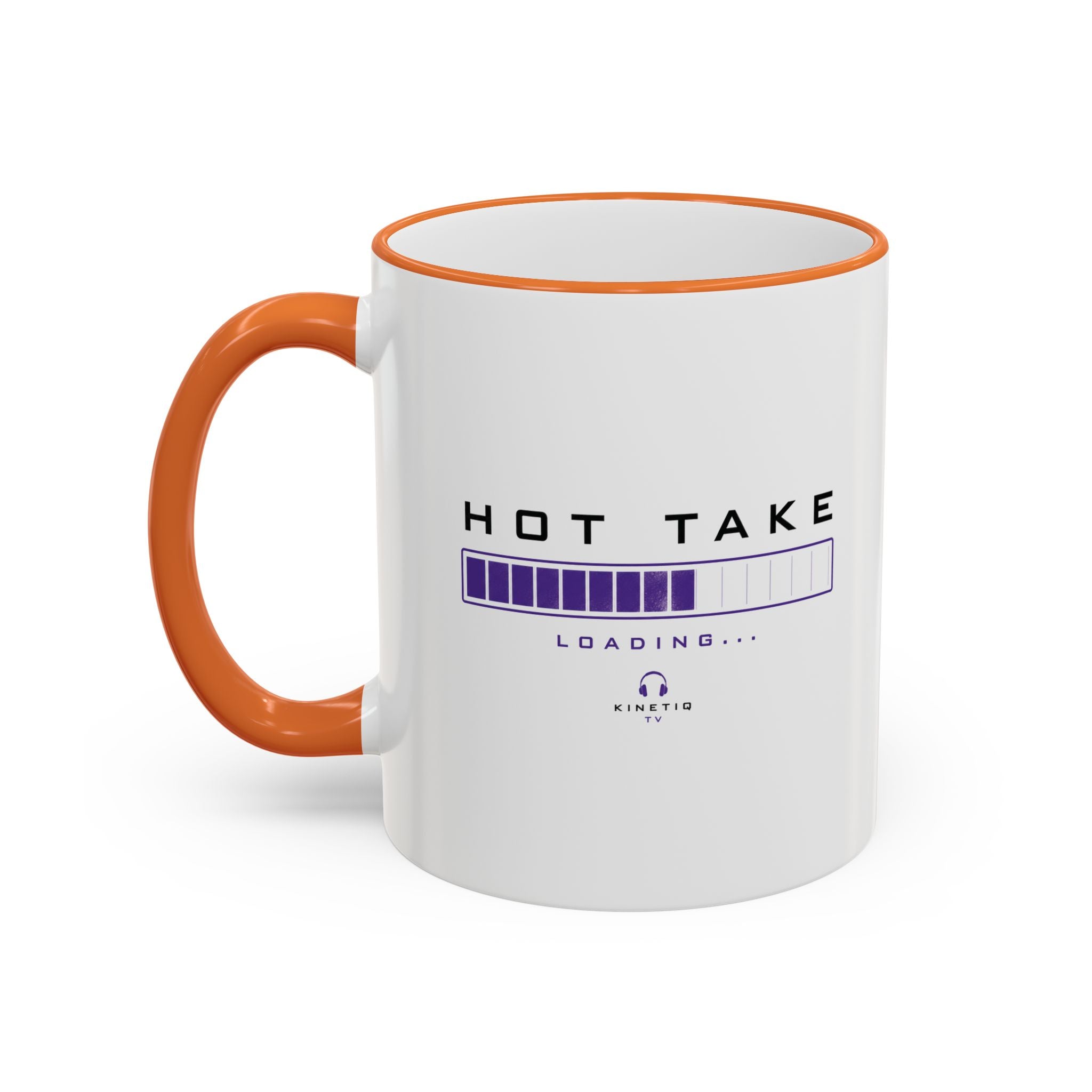 Hot Take Loading Mug — Funny Progress Bar Accent Rim & Handle Tea Coffee Cup