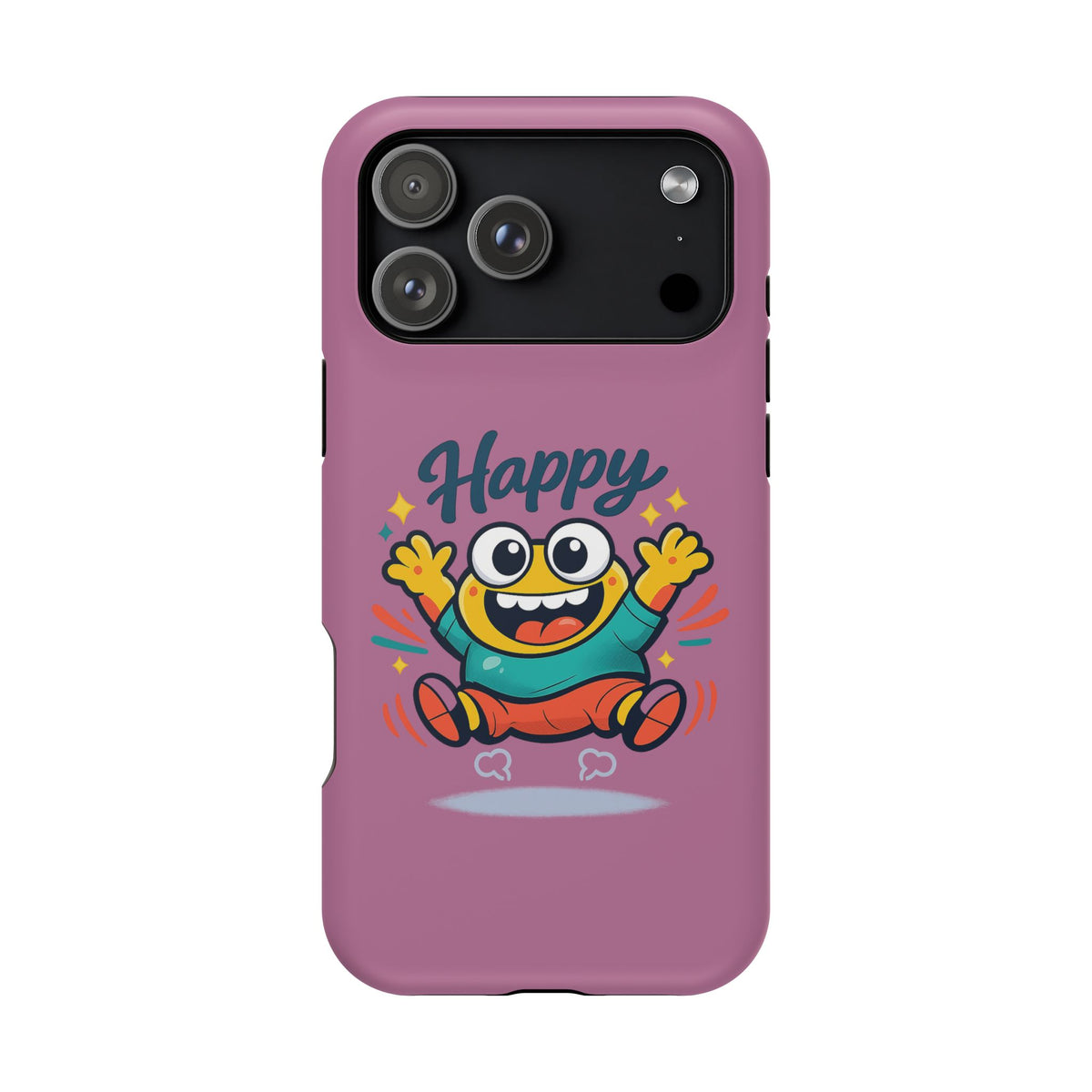 Happy Monster Magnetic Protective Phone Case Pink