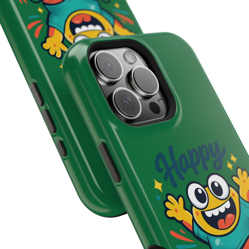 Happy Monster Magnetic Protective Phone Case Green