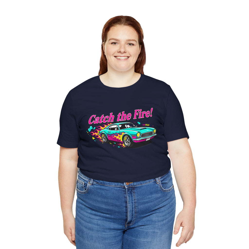 Retro Cartoon Dragster T-Shirt – Vintage Racing Flame Graphic Tee