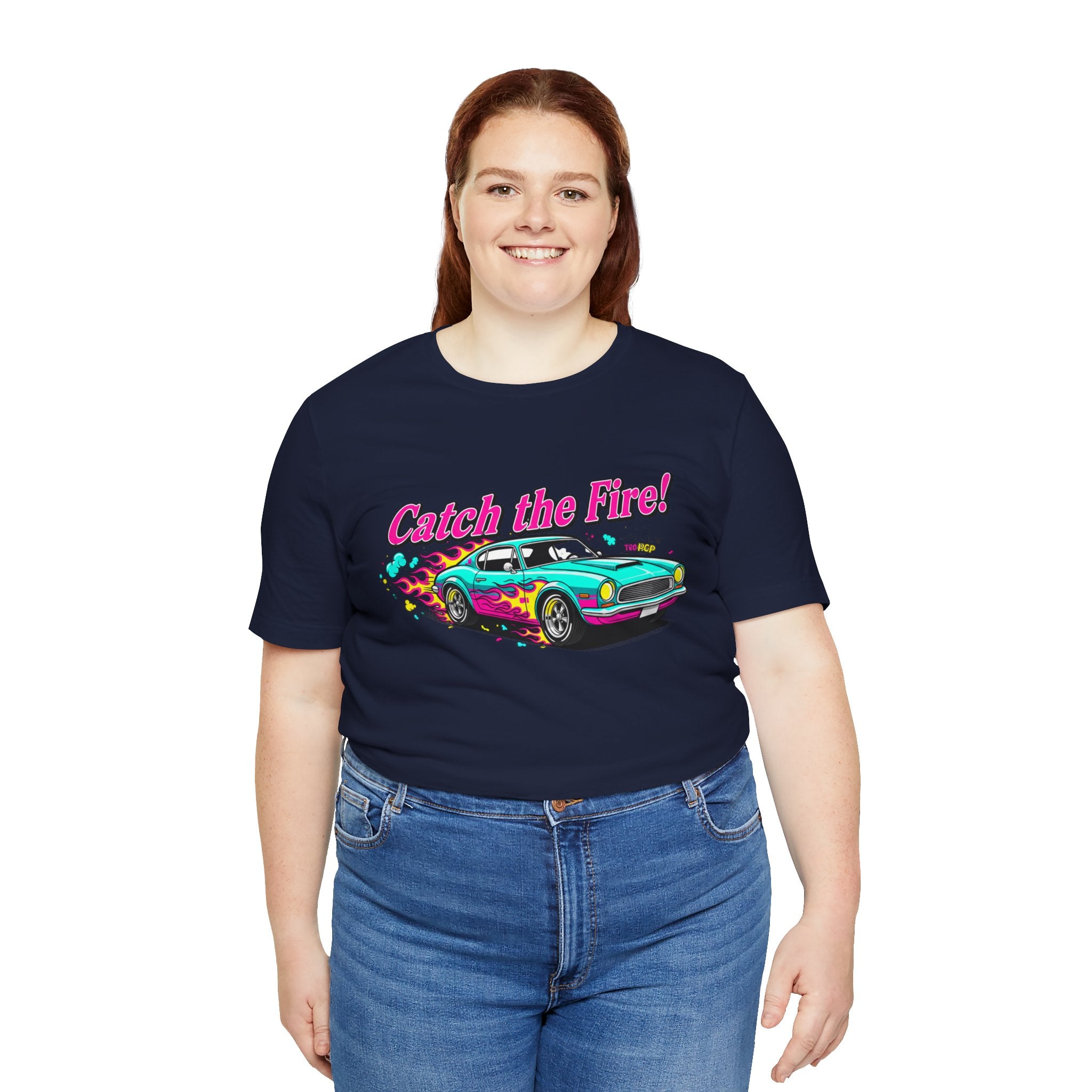 Retro Cartoon Dragster T-Shirt – Vintage Racing Flame Graphic Tee