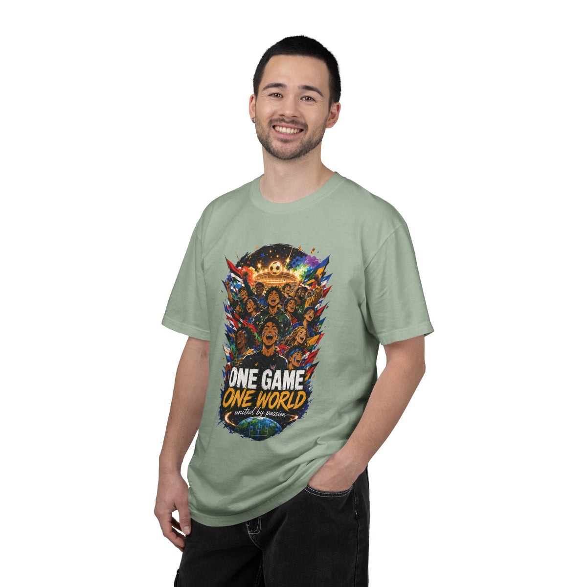 One Game One World Soccer T Shirt International Football Graphic Tee