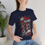 No Risk No Glory Soccer T-Shirt — Dynamic Football Player Graphic Tee