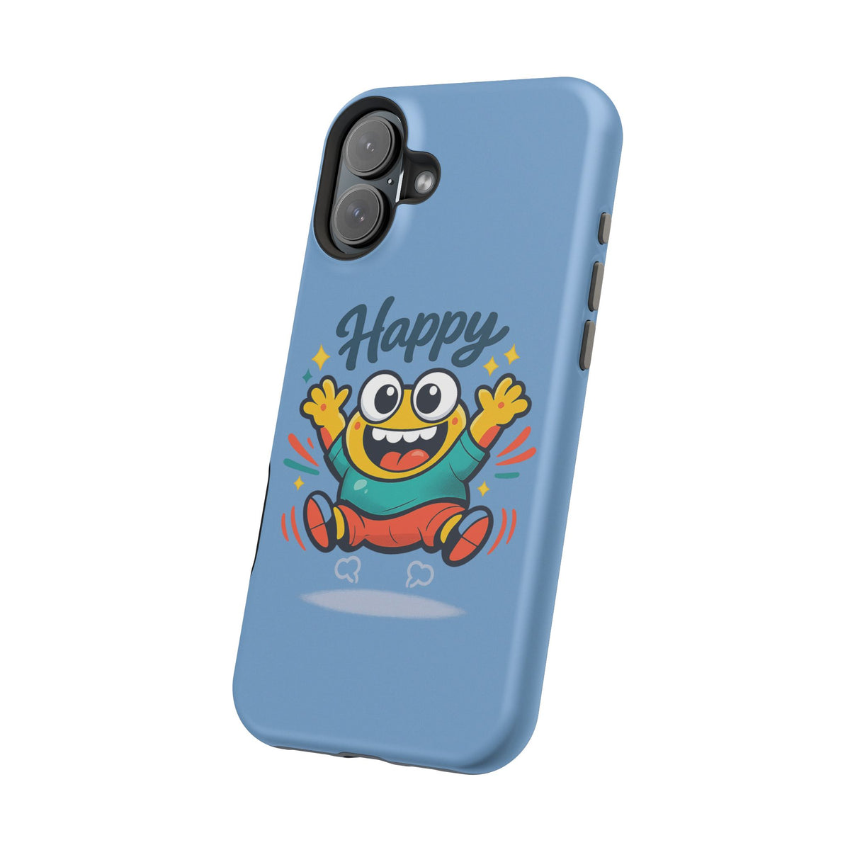 Happy Monster Magnetic Protective Phone Case Blue