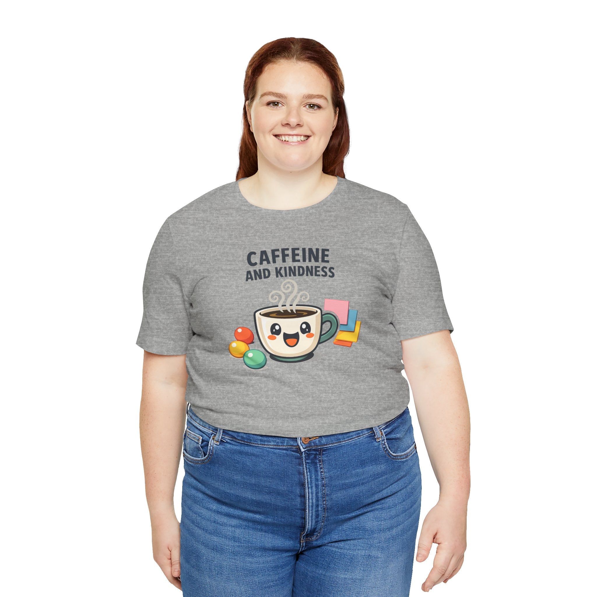 Caffeine and Kindness T-Shirt - Casual Coffee Graphic Tee