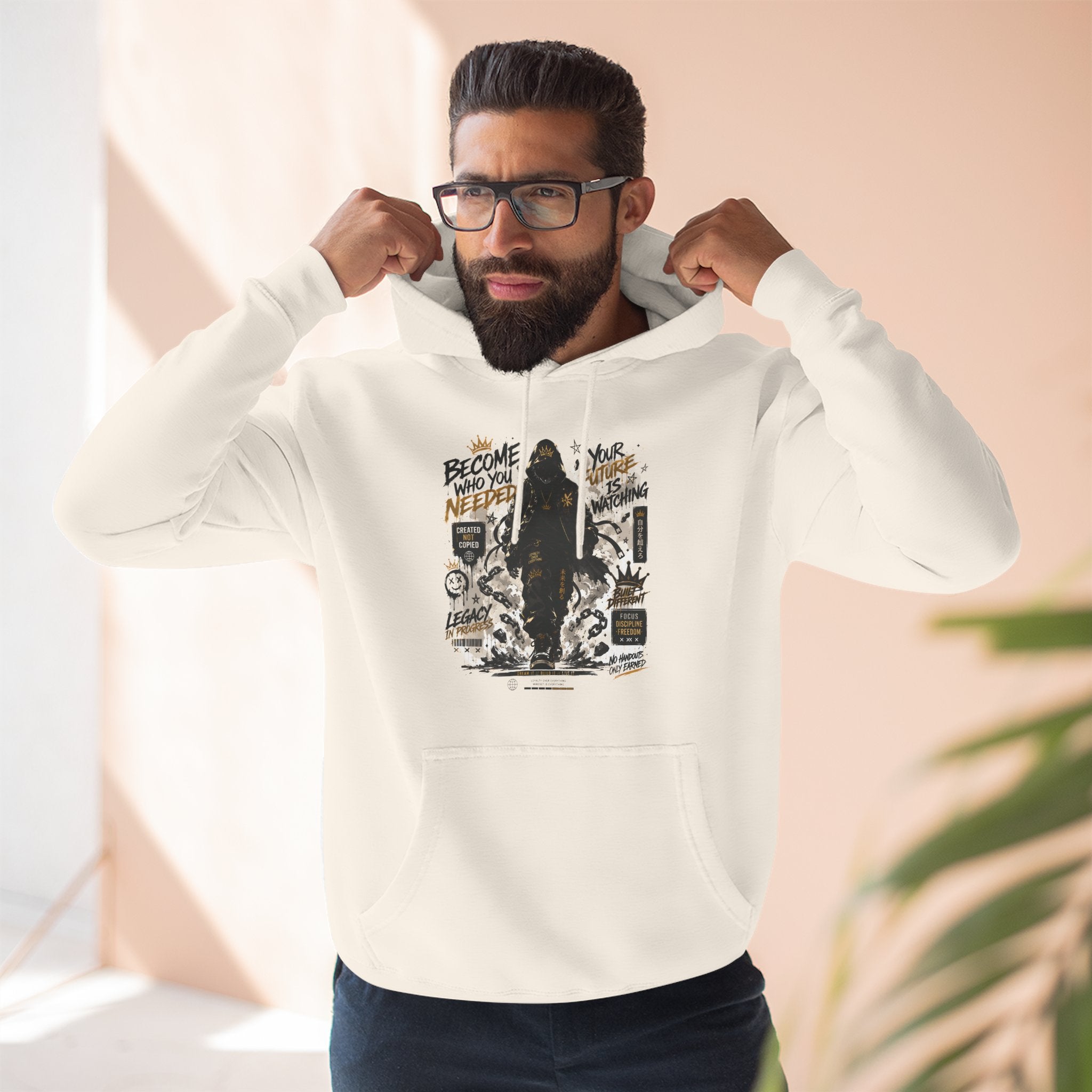 Adventure Hoodie — "Become Your Own Hero" Graphic Pullover