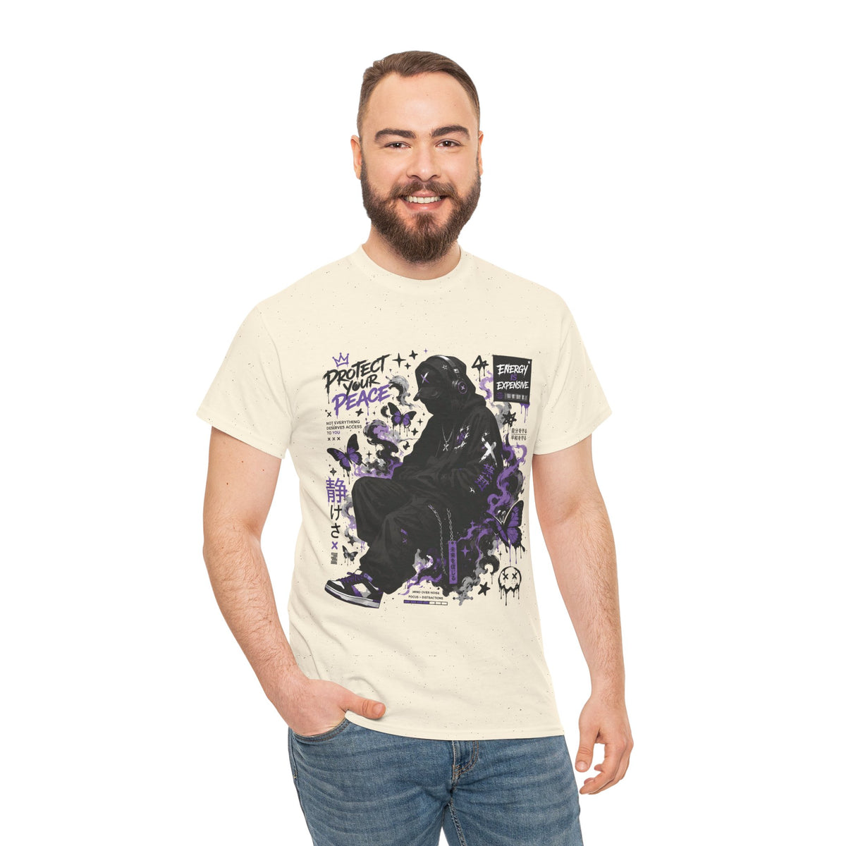 Peacekeeper Anime Graphic T Shirt Purple Streetwear Design